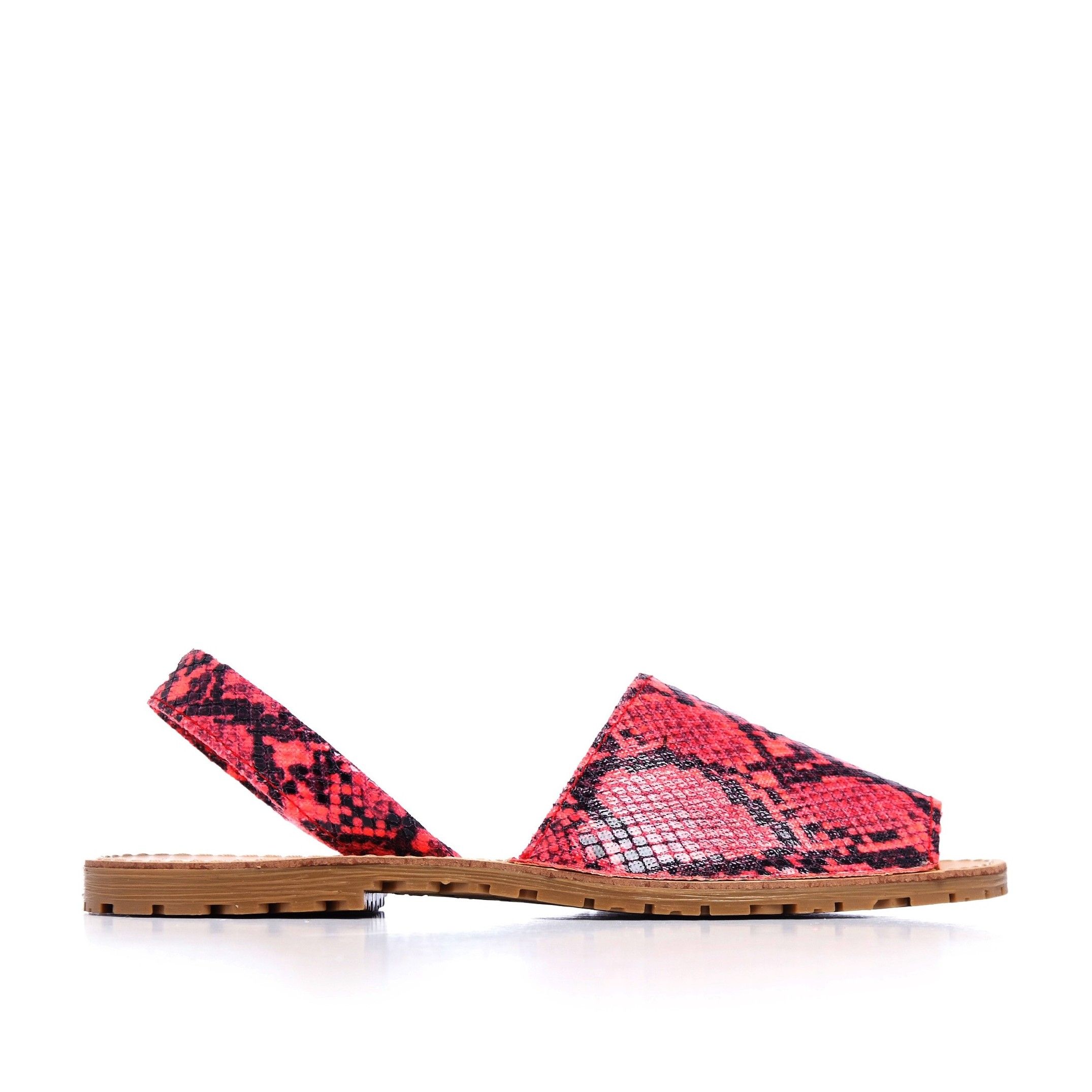 Classic leather sandal Menorquina in fluor snake. Upper and inner: leather. Sole: anti-slip rubber. MADE IN SPAIN