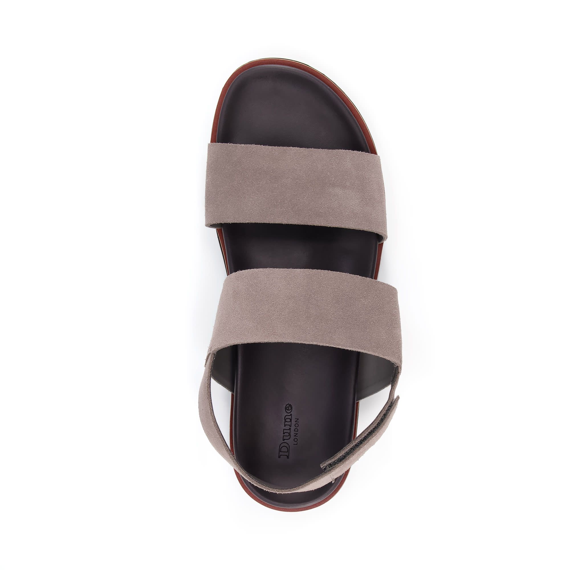 Relaxed Summer footwear never looked so good. Crafted from smooth black leather with a utilitarian velcro heel fastening. Tick off the trends and enjoy all-day comfort thanks to these sandals.