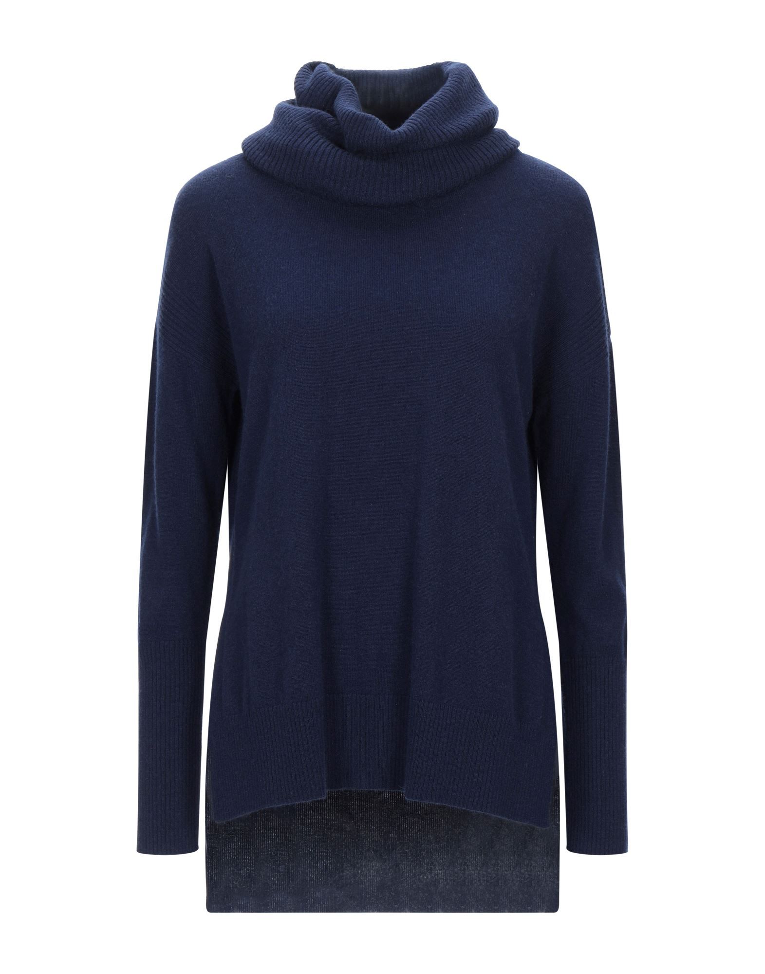 knitted, no appliqués, lightweight knit, turtleneck, basic solid colour, long sleeves, no pockets, side slit hemline