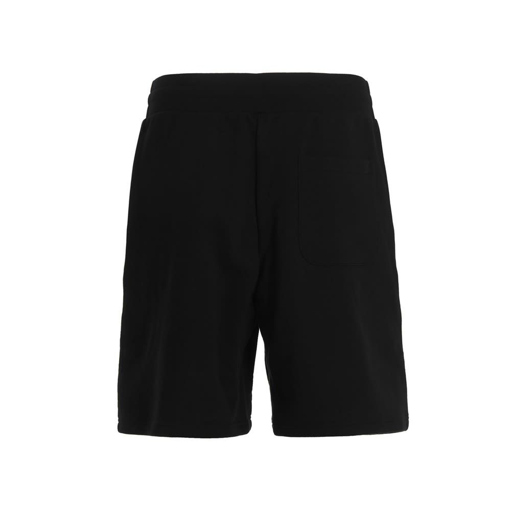 Cotton bermuda shorts with logo print and drawstring at the waist.