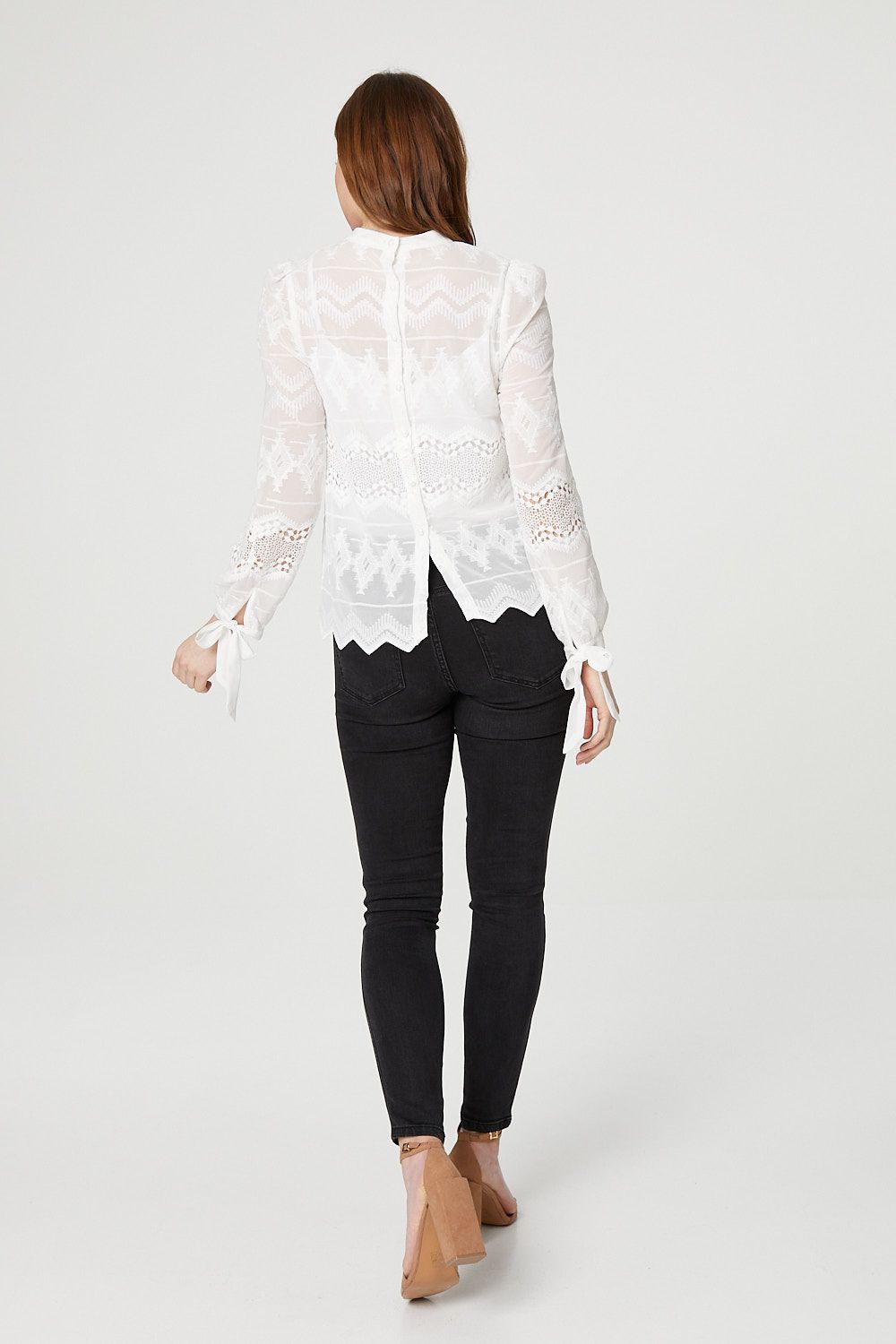 Embroidered Long Sleeve Blouse main image 1