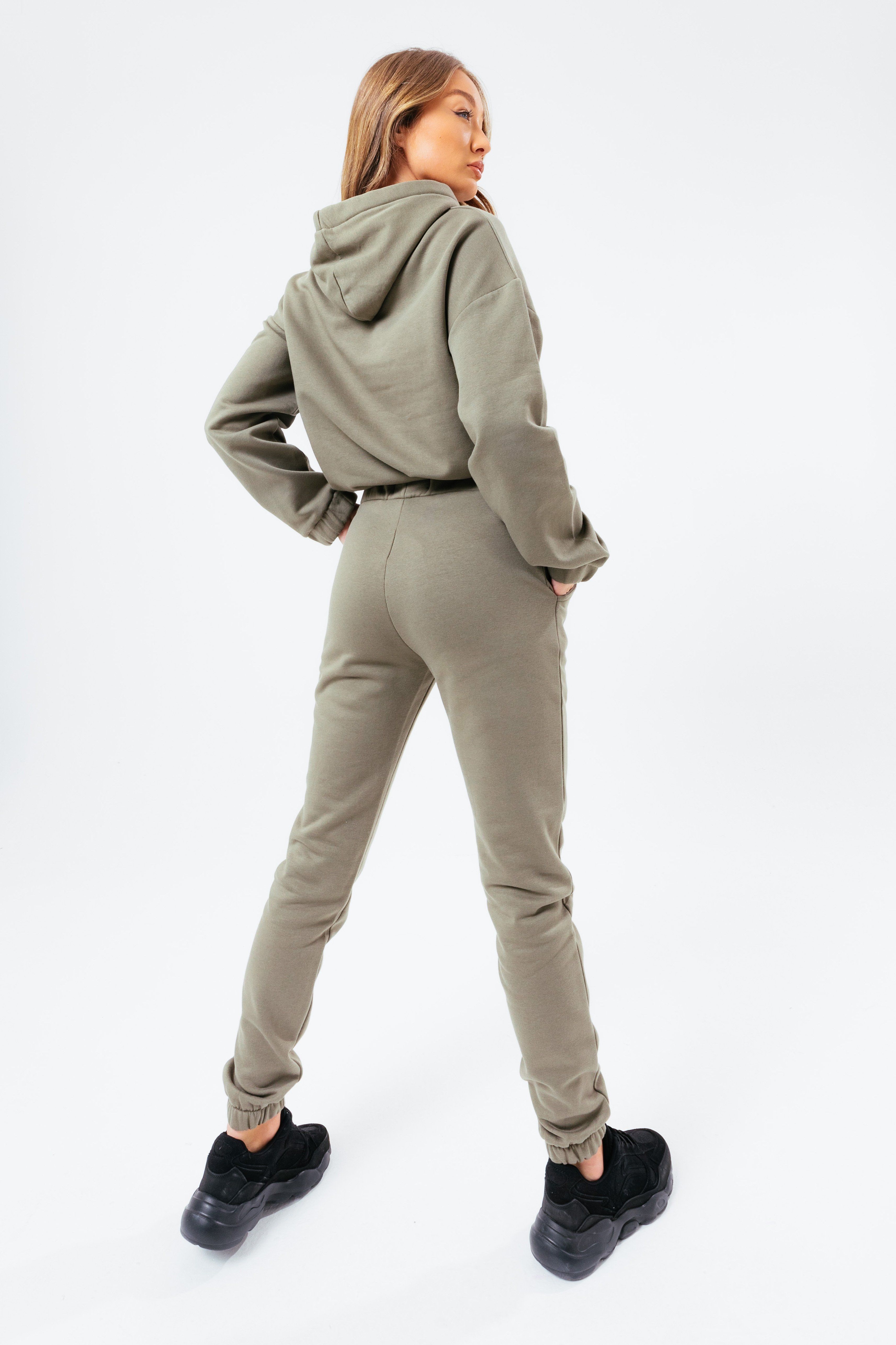 Introducing the HYPE. Khaki Women's Joggers designed in our all-over mint colour palette. Designed in our women's oversized baggy shape, in 80% cotton and 20% polyester fabric for the ultimate comfort. With an elasticated waistband, fitted cuffs and embossed drawstring pullers. Wear with the matching hoodie for your next loungewear look. Machine washable.