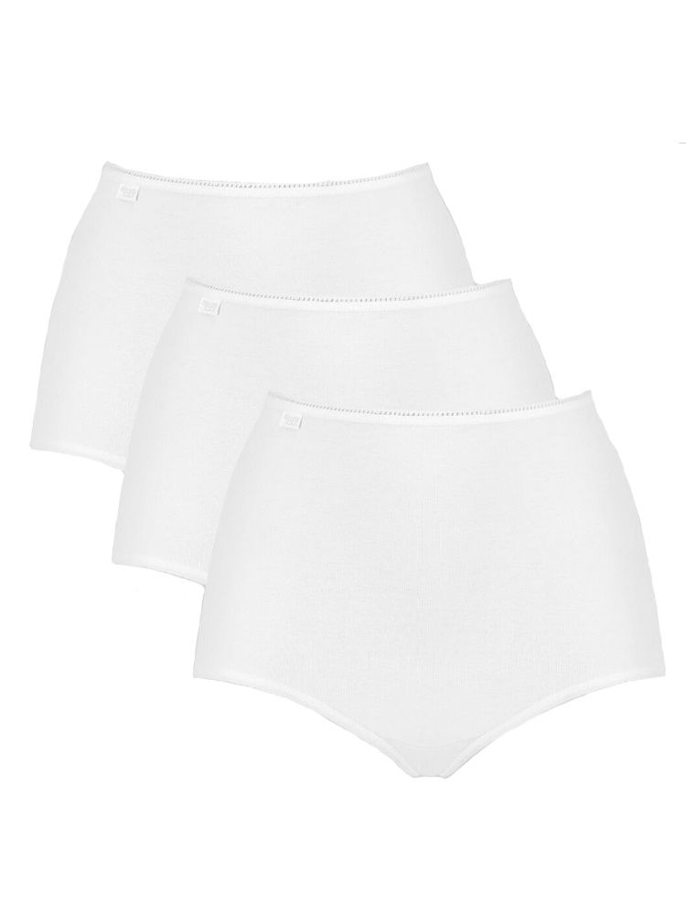 Sloggi 24/7 Microfibre, take a closer look at this comfy and timeless everyday essential from the 24/7 Microfibre series by sloggi. Due to elegant shiny and flat elastics this maxi brief offers high wearing comfort 24/7. These breathable and soft briefs provide you with great all day comfort. Available in colours, Brush (Beige), Black and White.    Size Guide:  XS (8), S (10), M (12), L (14), XL (16), 2XL (18), 3XL (20), 4XL (22), 5XL (24), 6XL (26), 7XL (28), 8XL (30)