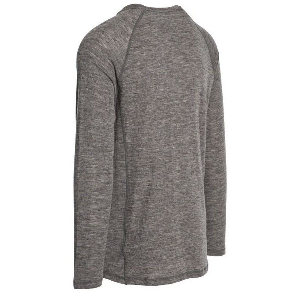 Long sleeve. Round neck. Flat seams for comfort. Branded boxed packaging. Natural wicking.  properties. 100% merino wool. Trespass Mens Chest Sizing (approx): S - 35-37in/89-94cm, M - 38-40in/96.5-101.5cm, L - 41-43in/104-109cm, XL - 44-46in/111.5-117cm, XXL - 46-48in/117-122cm, 3XL - 48-50in/122-127cm.