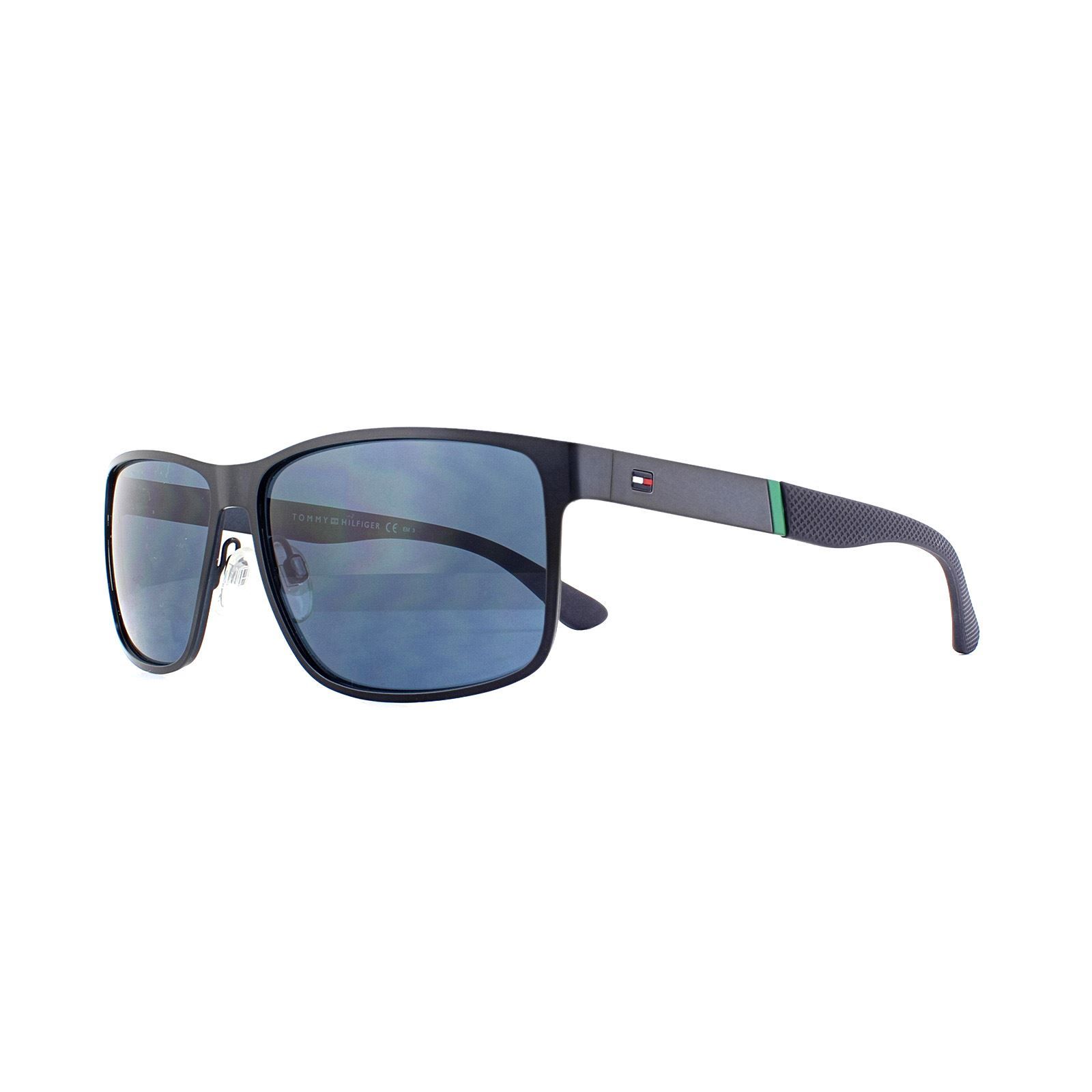 Tommy Hilfiger Sunglasses TH 1542/S FLL KU Matte Blue Blue Avio are a sleek sculptured metal frame which then ends in rubberised temple tips for a flexible comfortable fit.