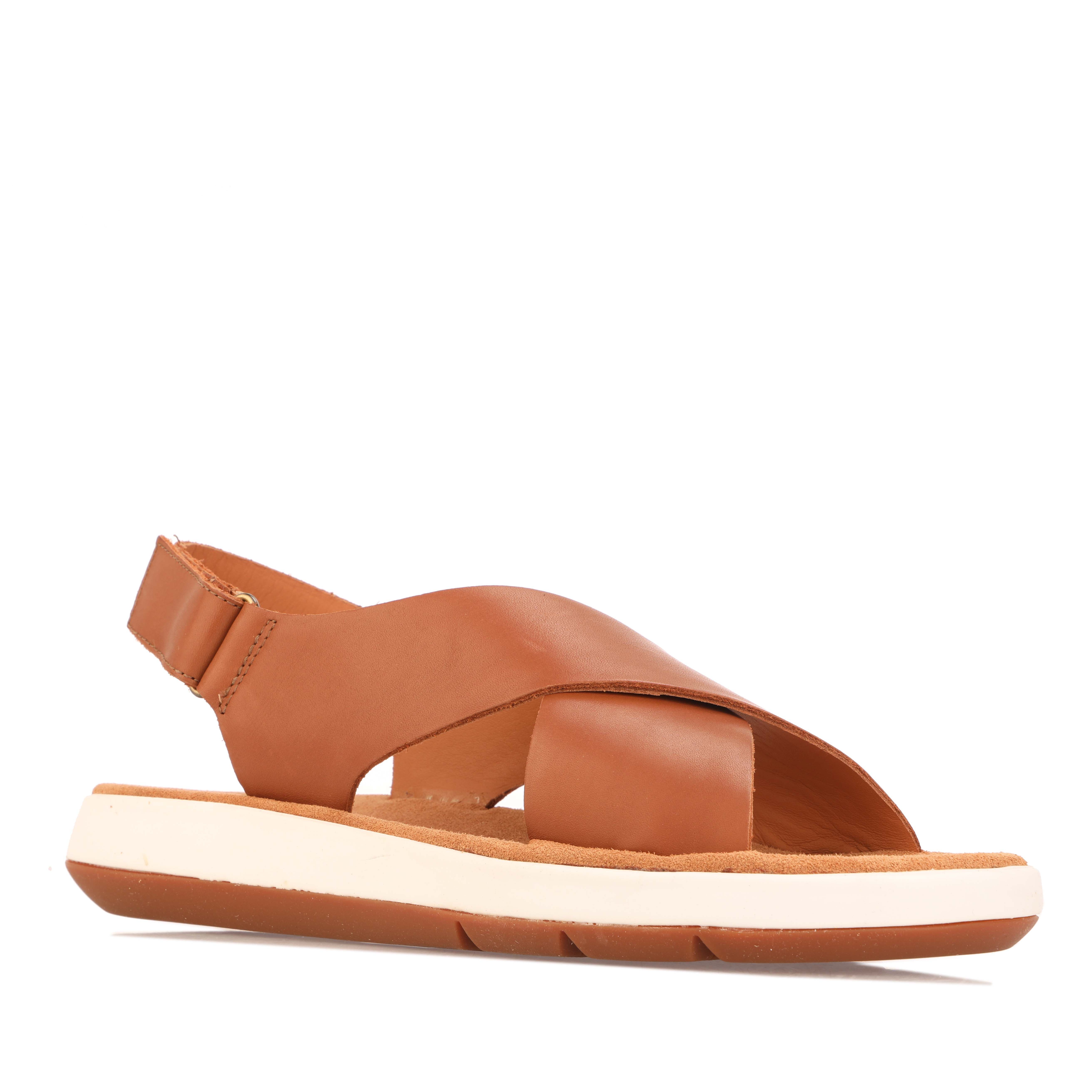 Women's Clarks Jemsa Cross Sandals in Tan