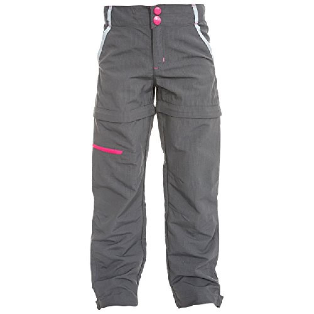 Adjustable waistband with inner elastic. Zip off lower legs. Front fly opening. 2 side pockets with contrast binding. 1 contrast side leg zip pocket. Articulated knees. DWR coating. UV 40+. 100% Polyester ripstop. Trespass Childrens Waist Sizing (approx): 2/3 Years - 20in/50.5cm, 3/4 Years - 21in/53cm, 5/6 Years - 22in/56cm, 7/8 Years - 23in/58.5cm, 9/10 Years - 24in/61cm, 11/12 Years - 26in/66cm.
