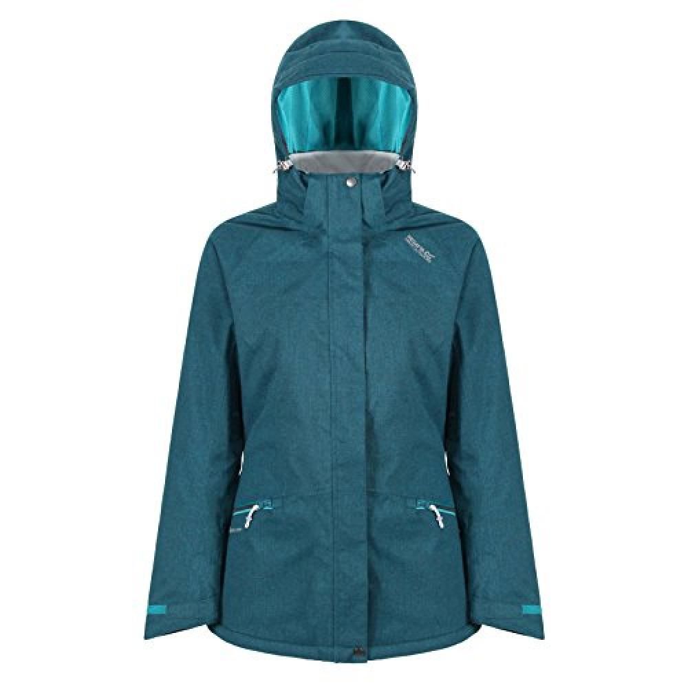Womens hooded jacket made of Isotex 10000 textured Polyester fabric. Waterproof and breathable. Durable water repellent finish. Taped seams. Thermo-Guard insulation. Detachable technical hood with adjusters. 2 lower pockets with hi-tech water repellent zips. Inner zipped security pocket. Articulated sleeves for enhanced range of movement. Adjustable cuffs. Adjustable shockcord hem. Ideal for wearing outdoors on a cold day. 100% Polyester.