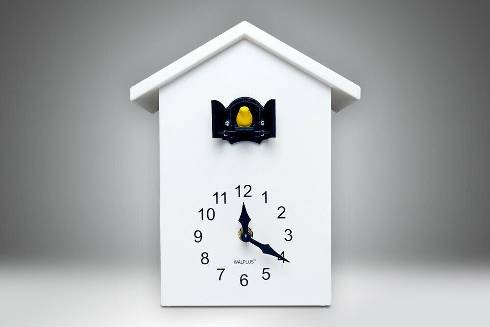 Walplus White Cuckoo Clock Black Window clock, Bedroom, Living room