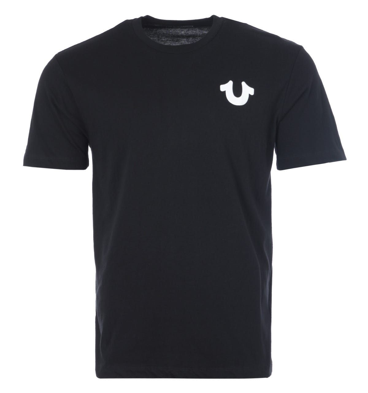 True Religion Horseshoe Logo Crew Neck T-Shirt - Black