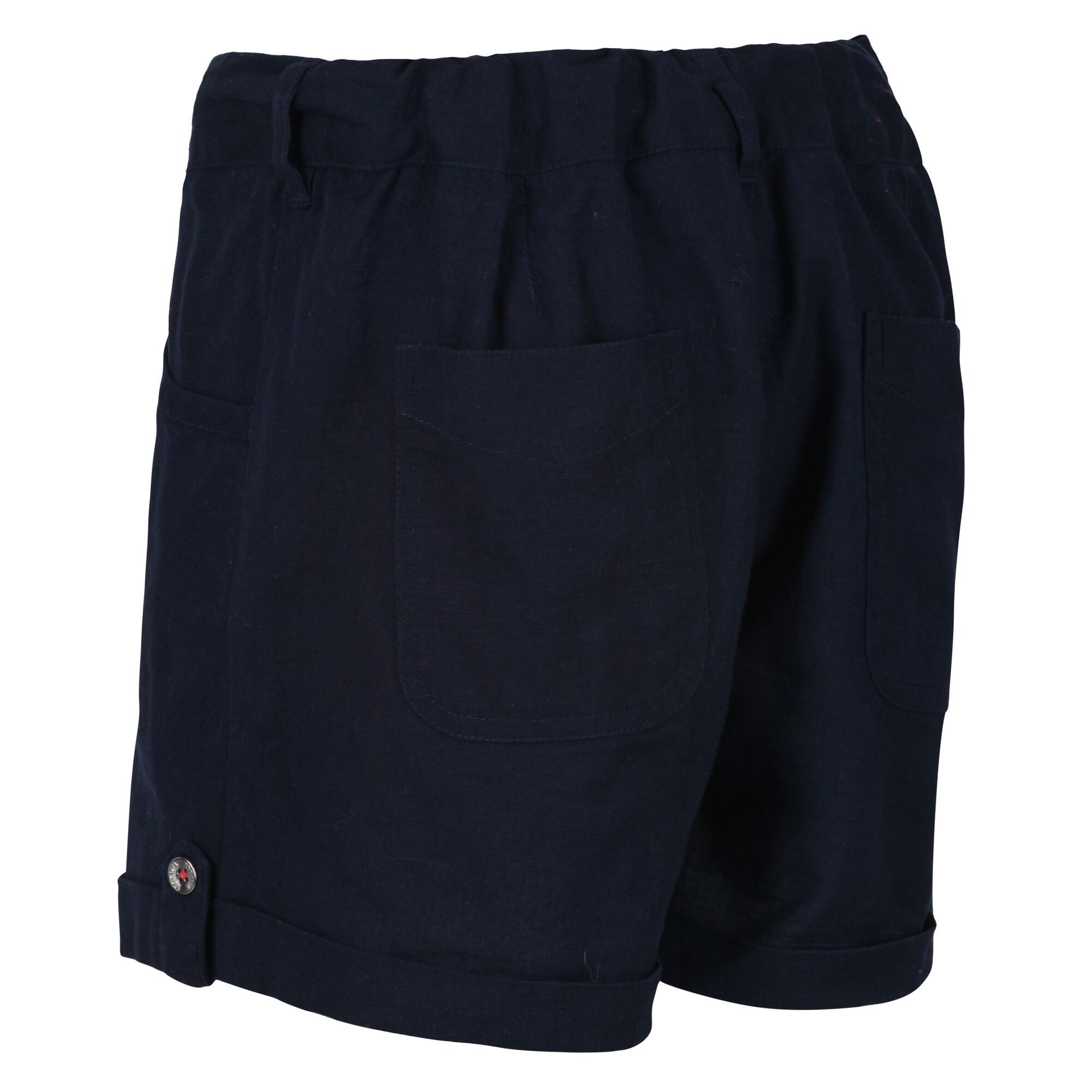 Material: 90% cotton, 10% linen. Loose fit design. Garment washed for softer handle. 2 side pockets. 2 back pockets.