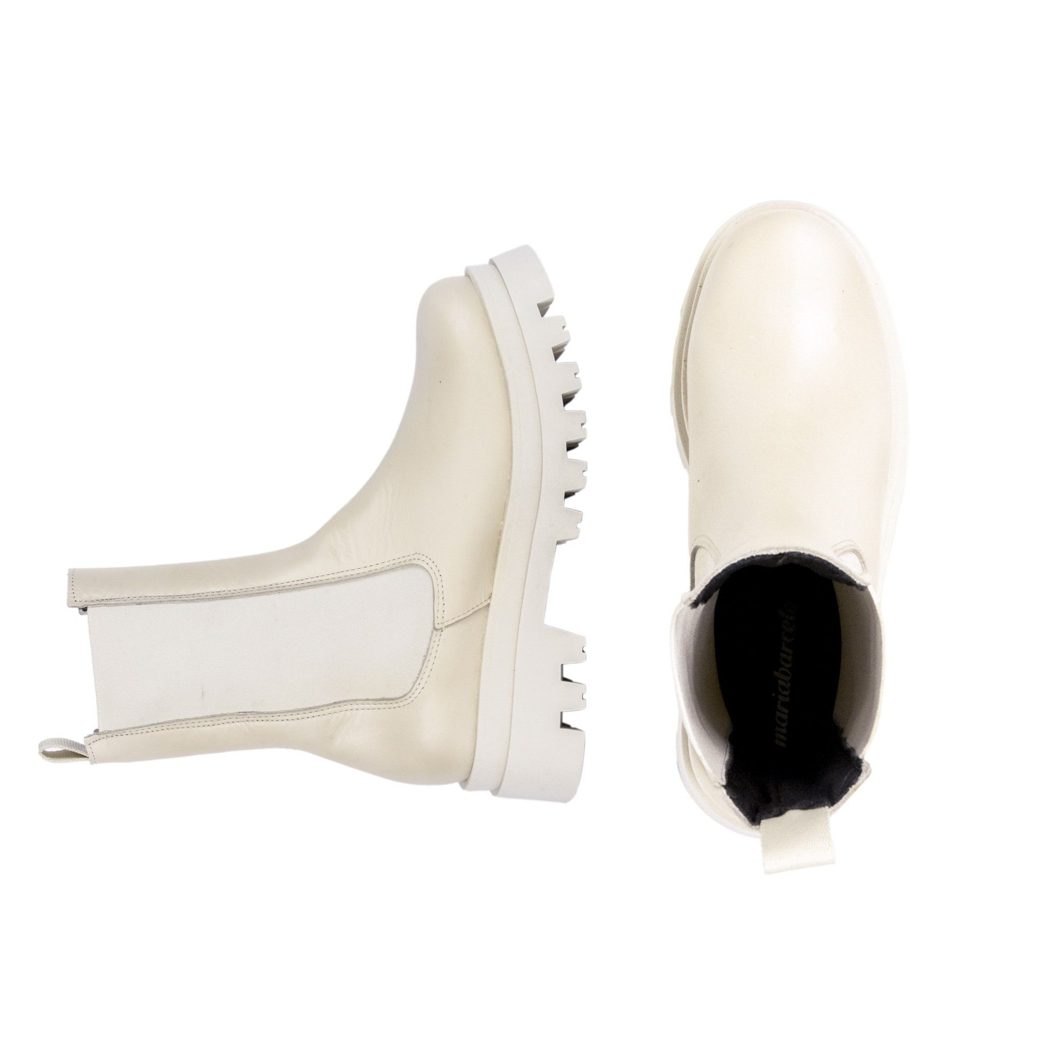 Maria Barcelo Chelsea Boot in White