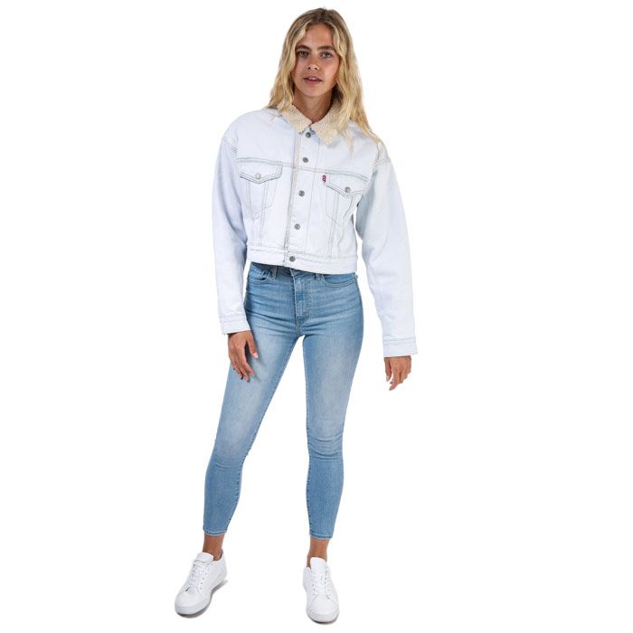Levis Cropped Dad Sherpa Trucker Jacket 