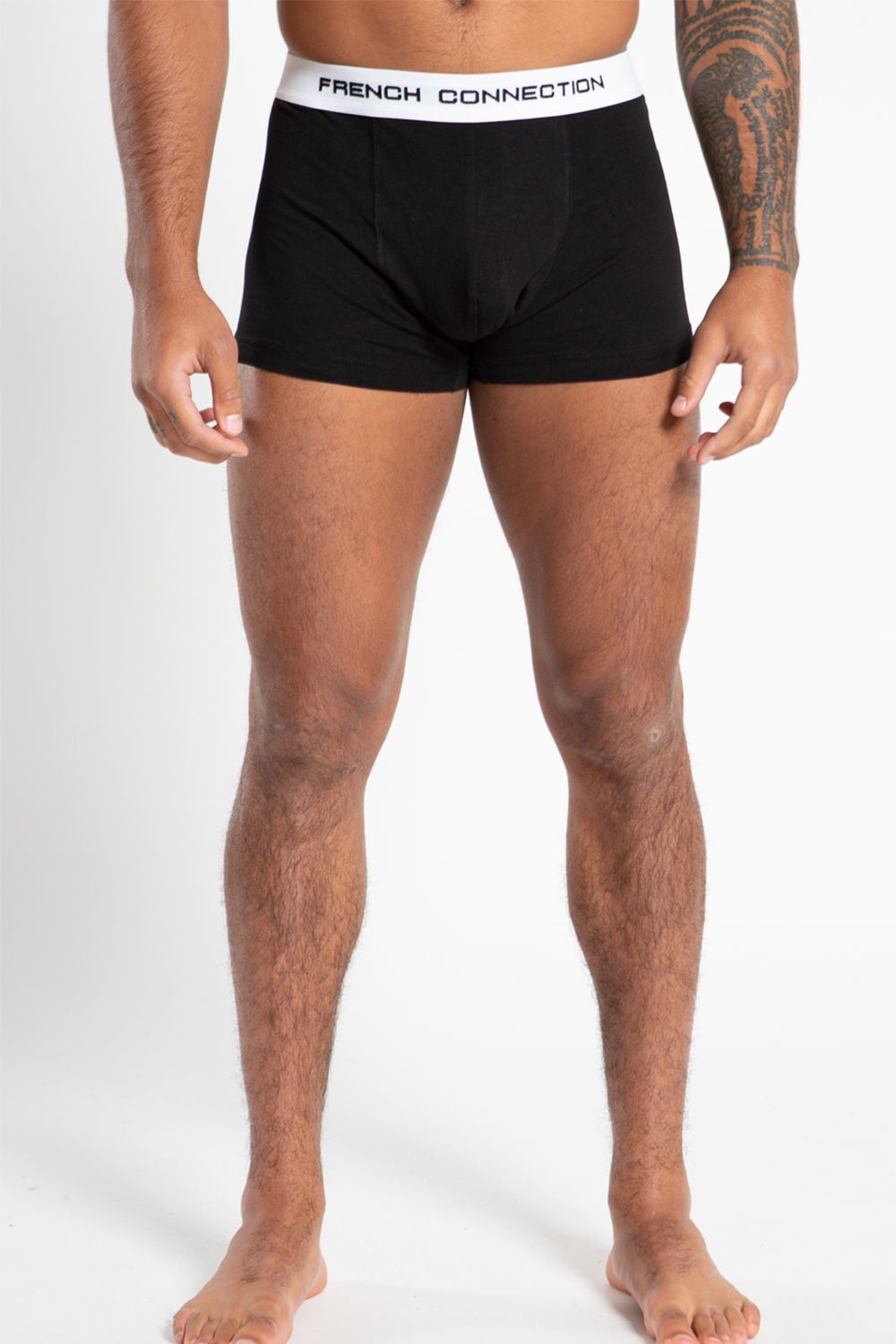 French Connection 5 Pack Boxer Trunks Black