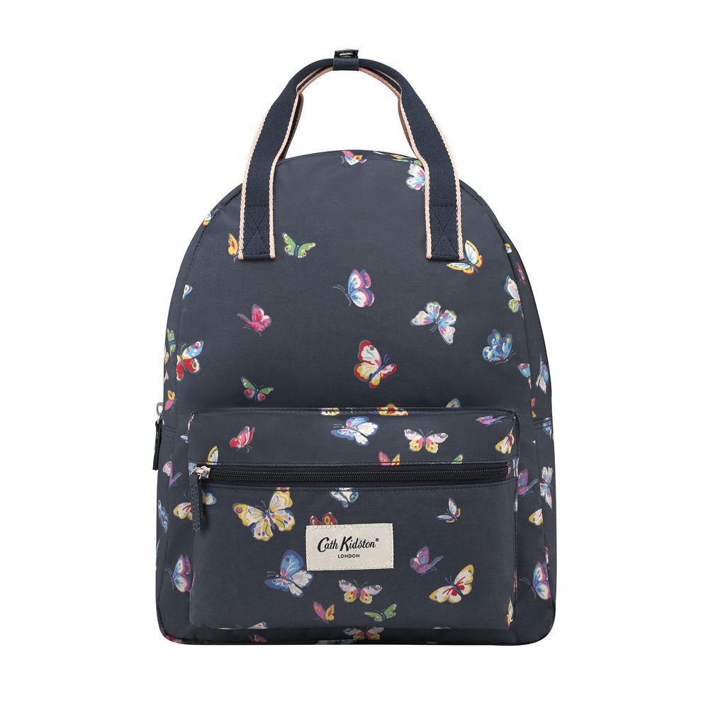 Backpack with hanging loop - Butterflies - Navy