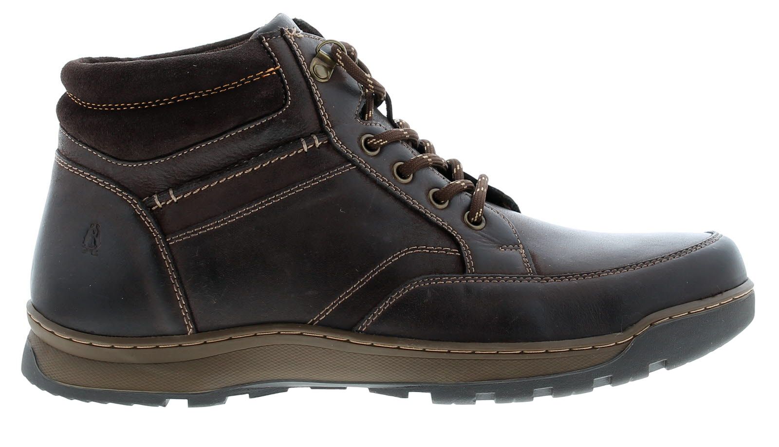 Men's Alpine boot; Grover is crafted with leather, padded suede and has a comfortable cushioned memory foam footbed. The hardwearing flexible sole unit makes this the perfect smart all day footwear.Leather upper with padded suede collar. 
Breathable textile lining. 
Lace up fastening. 
Memory foam comfort insole. 
Heardwearing rubber sole unit.