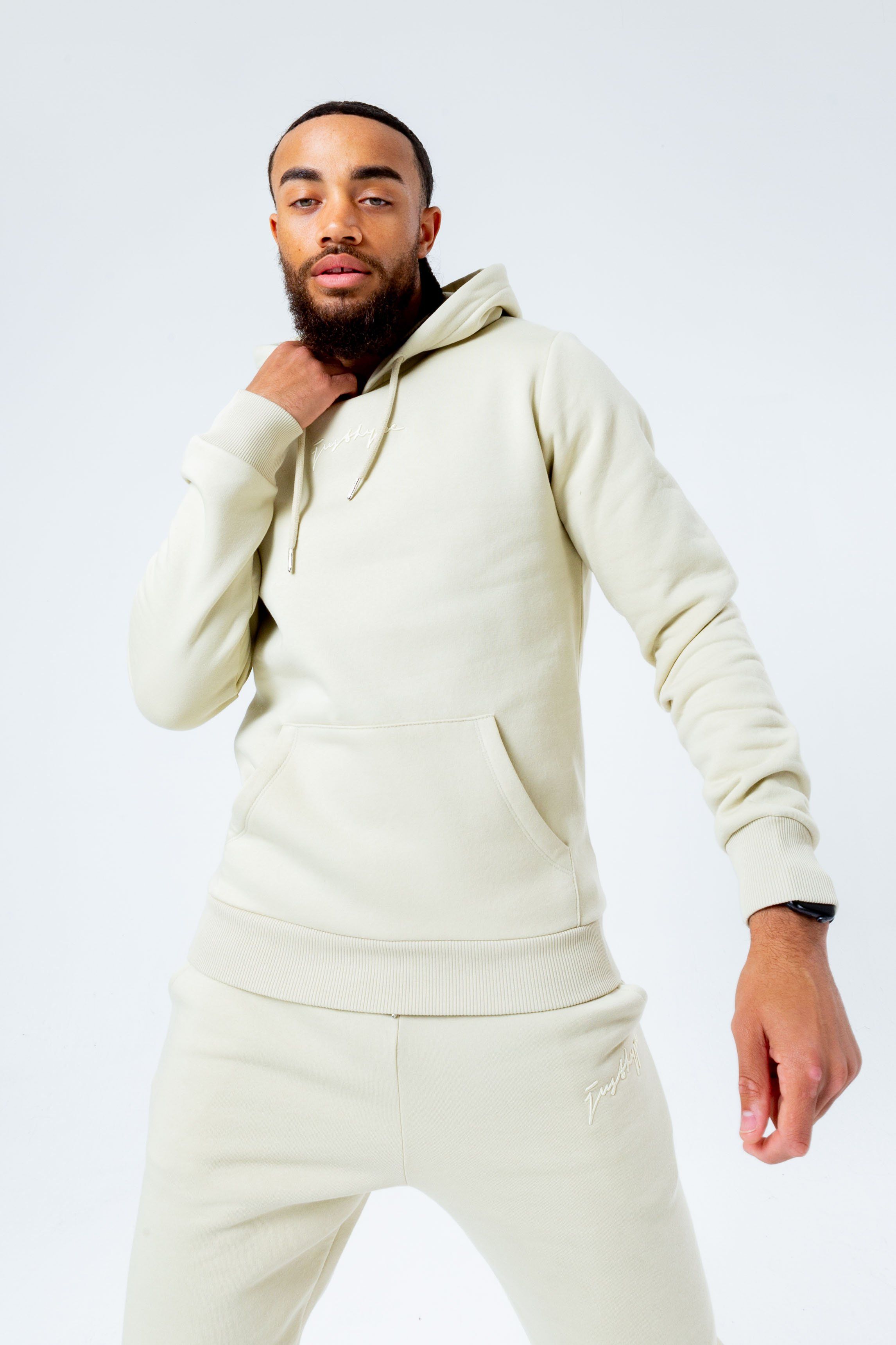 Introducing the freshest loungewear set you've ever seen! The Hype Off White Scribble Logo Men'S Hoodie & Jogger Set is your new go-to loungewear set when you need that extra comfort boost. Designed in 80% Cotton 20% Polyester for the ultimate soft touch feeling! The Hoodie features a fixed hood, kangaroo pocket, fitted hem and cuffs, finished with drawstring pullers and embossed justhype embroidery across the front in the same colour. The Joggers highlight an elasticated waistband, fitted cuffs and double pockets with tonal drawstring pullers and embossed justhype embroidery on the side of the leg. Wear together or stand alone with a pair of box fresh kicks. Machine washable.�