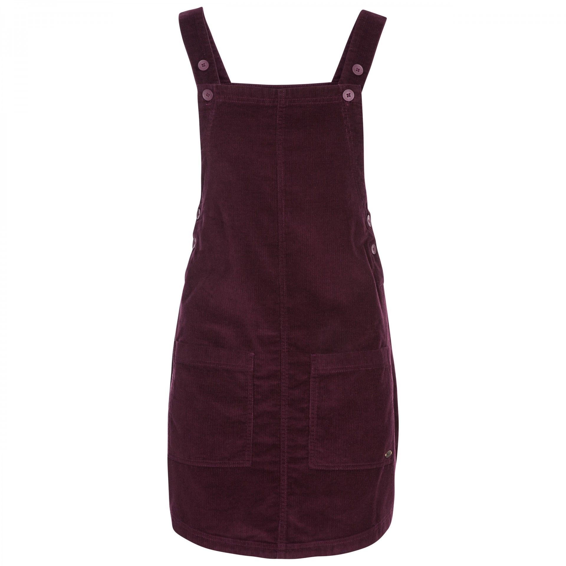 Material: 100% cotton. Pinafore dress. Fine corduroy. Button fastening straps. 2 front patch pockets. Woven fabric. Bust size to fit: (XXS): 78cm, (XS): 81cm, (S): 86cm, (M): 91.4cm, (L): 96.5cm, (XL): 101.5cm, (XXL): 106.5cm.