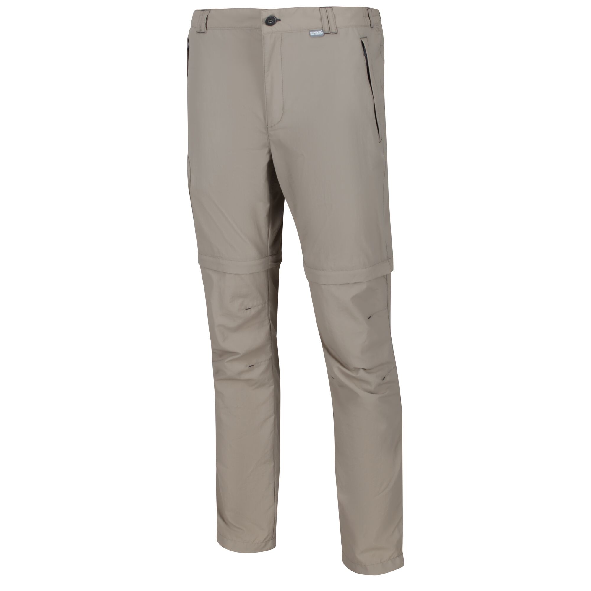 Material: 100% lightweight polyamide fabric. Durable water repellent finish. Quick drying. Crease resistant. Part elasticated waist. Multi pocketed. Zip-off legs - converts into shorts. Drawcord at leg hems.
