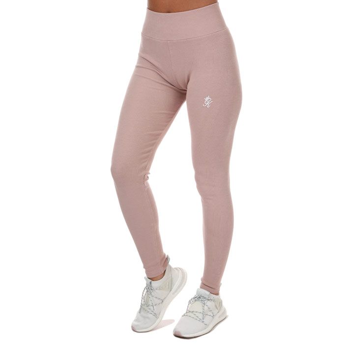 Gym King Aura Script Rib Leggings 