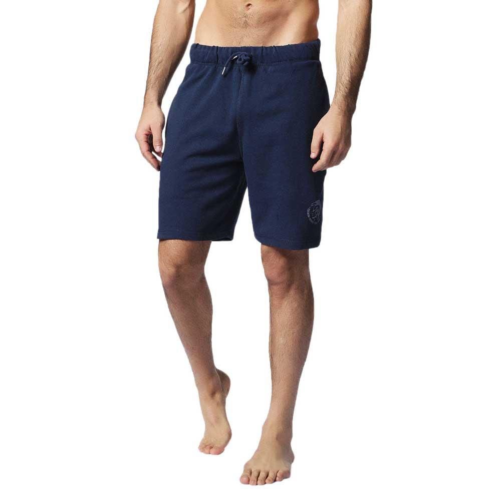 mens navy fleece shorts