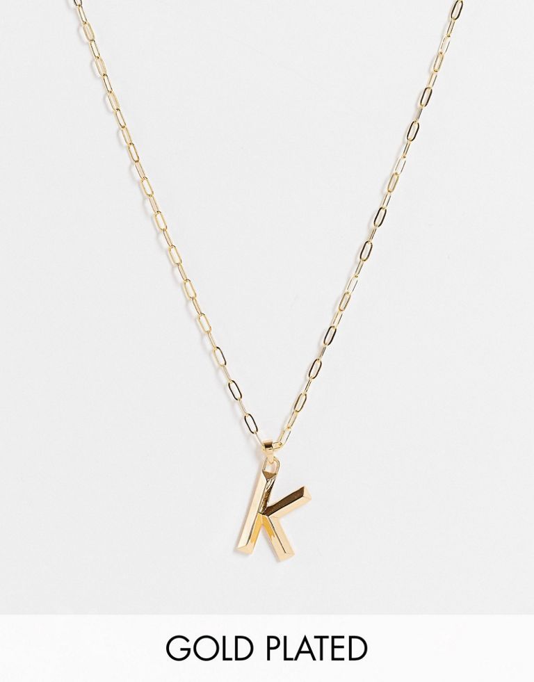 Accessories by Topshop The finishing touch Link chain 'K' initial charm Adjustable length Lobster clasp Sold by Asos