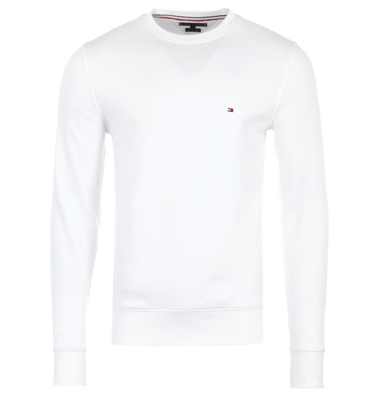 Tommy Hilfiger Rear Logo Organic Cotton Fleece Sweatshirt - White