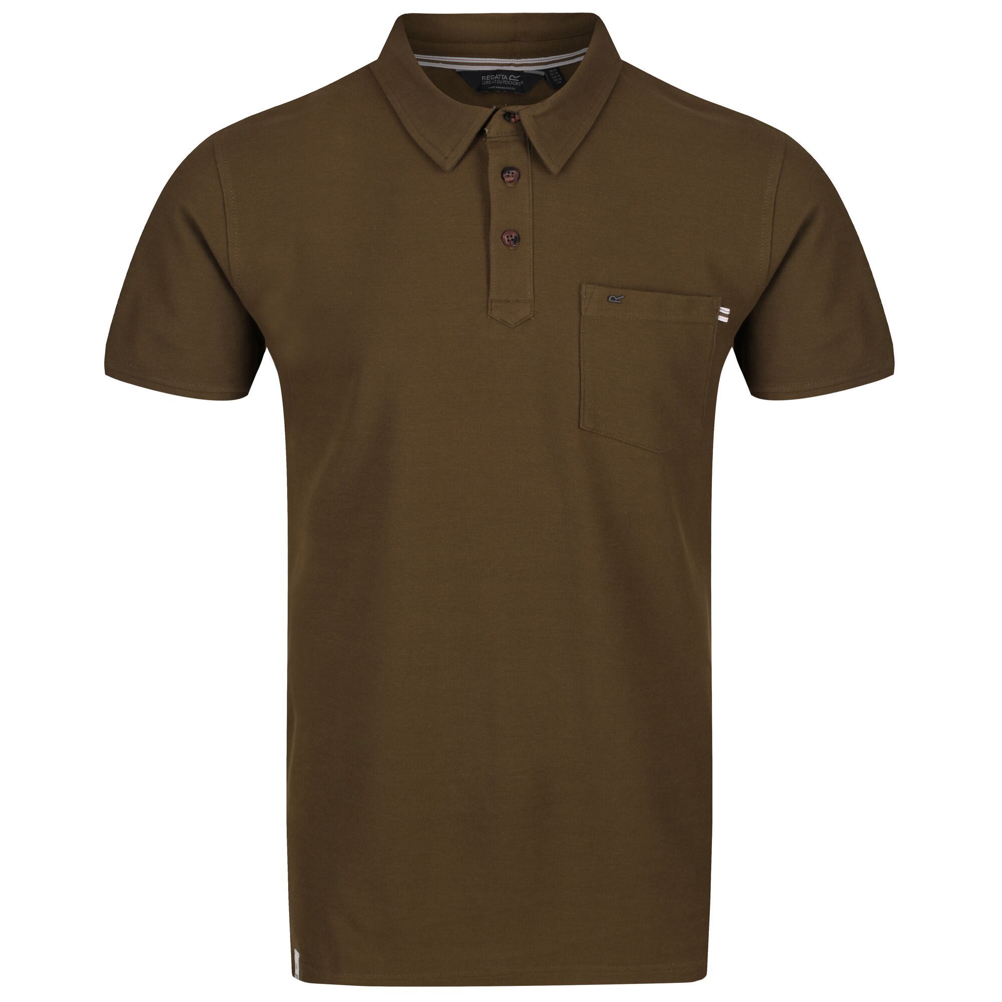 Material: 100% cotton pique fabric. 2 Button placket with dyed to match branded buttons. Double cuff feature. 1 chest pocket.