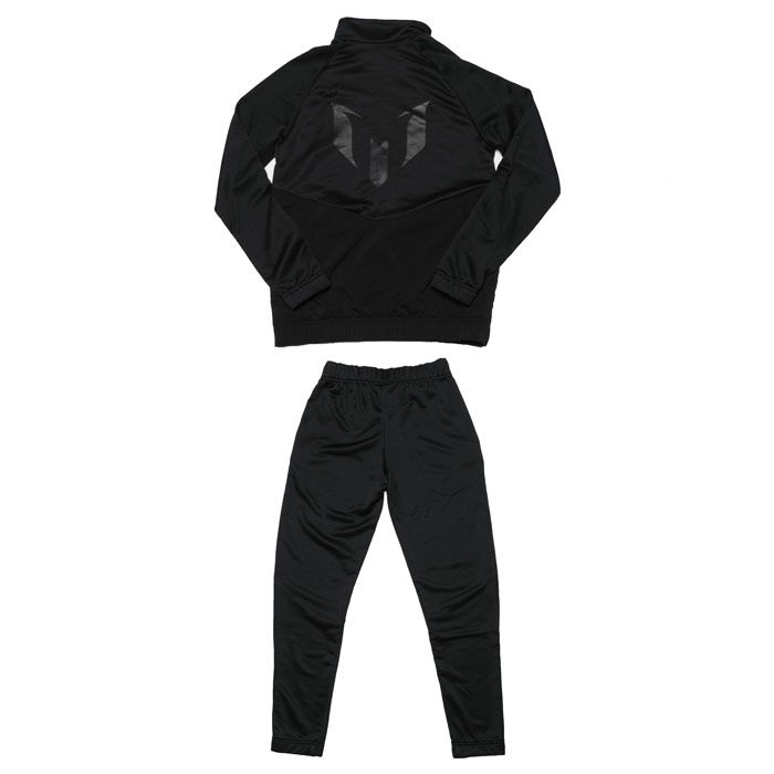 Infant Boys adidas M FT Tracksuit  Black-Yellow. <BR><BR>- Regular fit. <BR>- Full zip with lined hood. <BR>- Hoodie with a Messi theme. <BR>- Climalite technology for breathable feel. <BR>- Moisture-absorbing AEROREADY.<BR>- Drop shoulders.<BR>- Side seam zip pockets. <BR>- Elastic cuffs and hem.<BR>- 100% polyester. Machine washable. <BR>- Ref: ED5724I