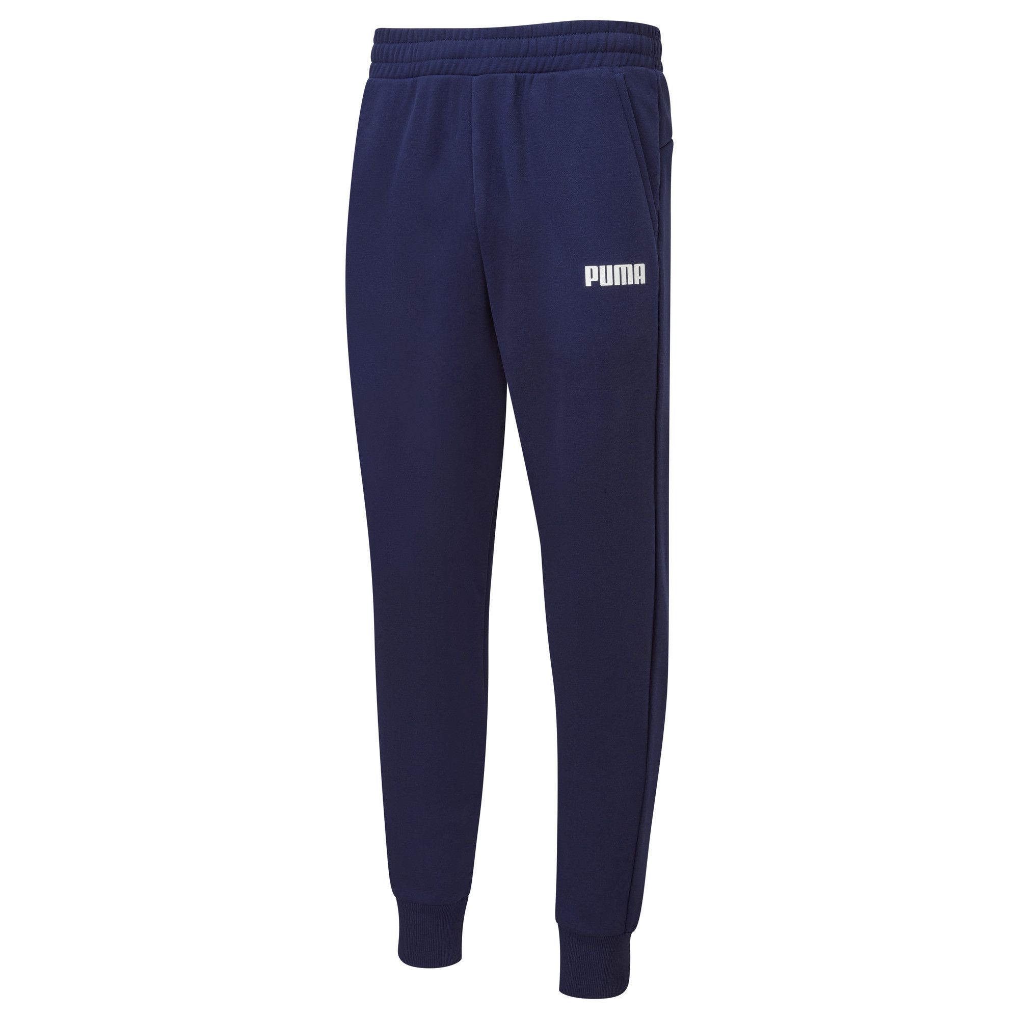  Say hello to your new best friend, these fleece pants that every wardrobe needs. FEATURES & BENEFITS Recycled Content: Made with at least 20% recycled material as a step toward a better future 

DETAILS Comfortable style by PUMA. PUMA branding details. Signature PUMA design elements.