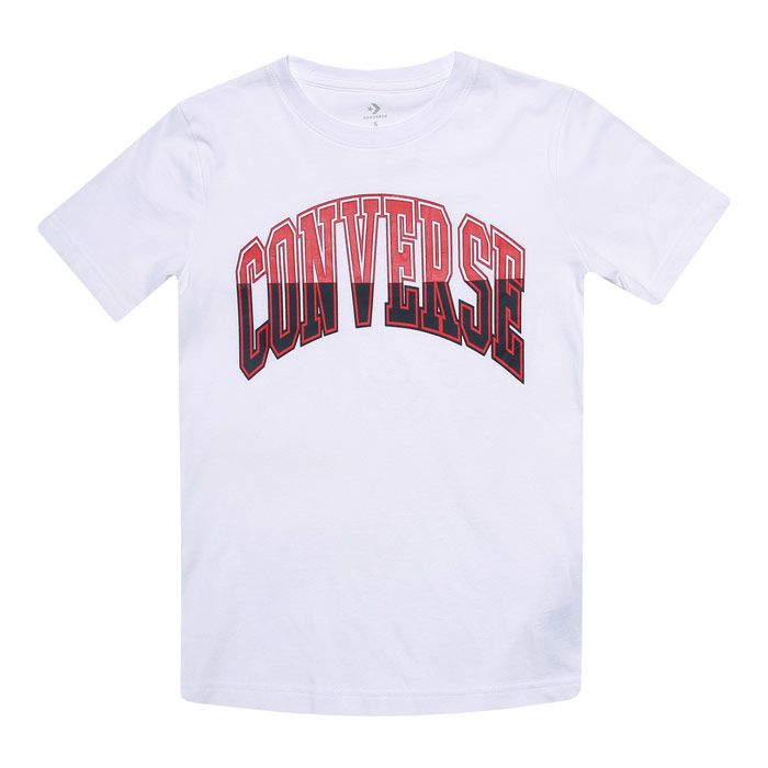 Boys' Converse Junior Colligiate T-Shirt in White