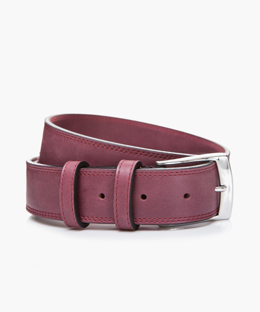 Bordeaux leather belt