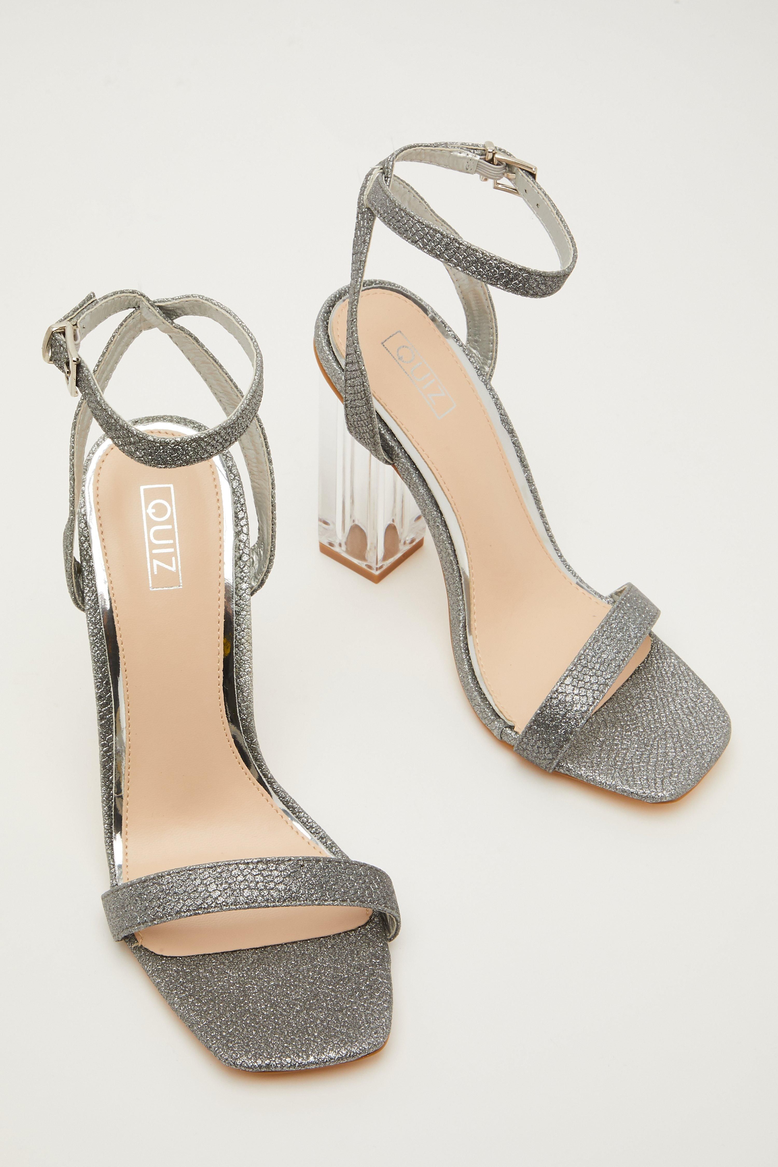 3.5 inch clear block heels