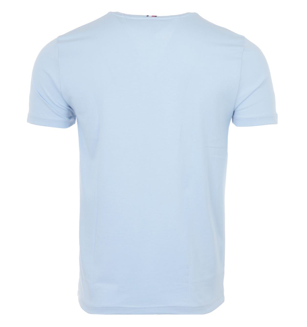 Tommy Hilfiger Stack Flag Logo Organic Cotton T-Shirt - Breezy Blue