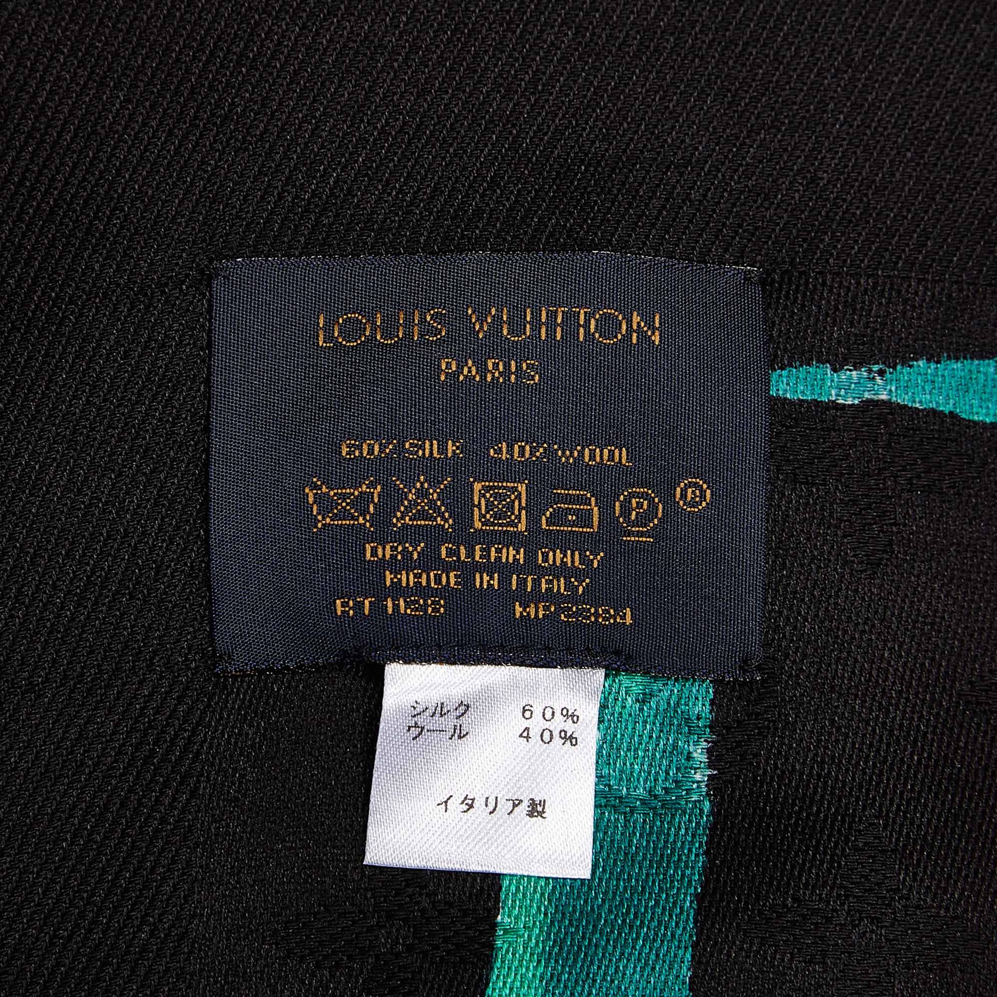 Vintage Louis Vuitton Splash Scarf Black