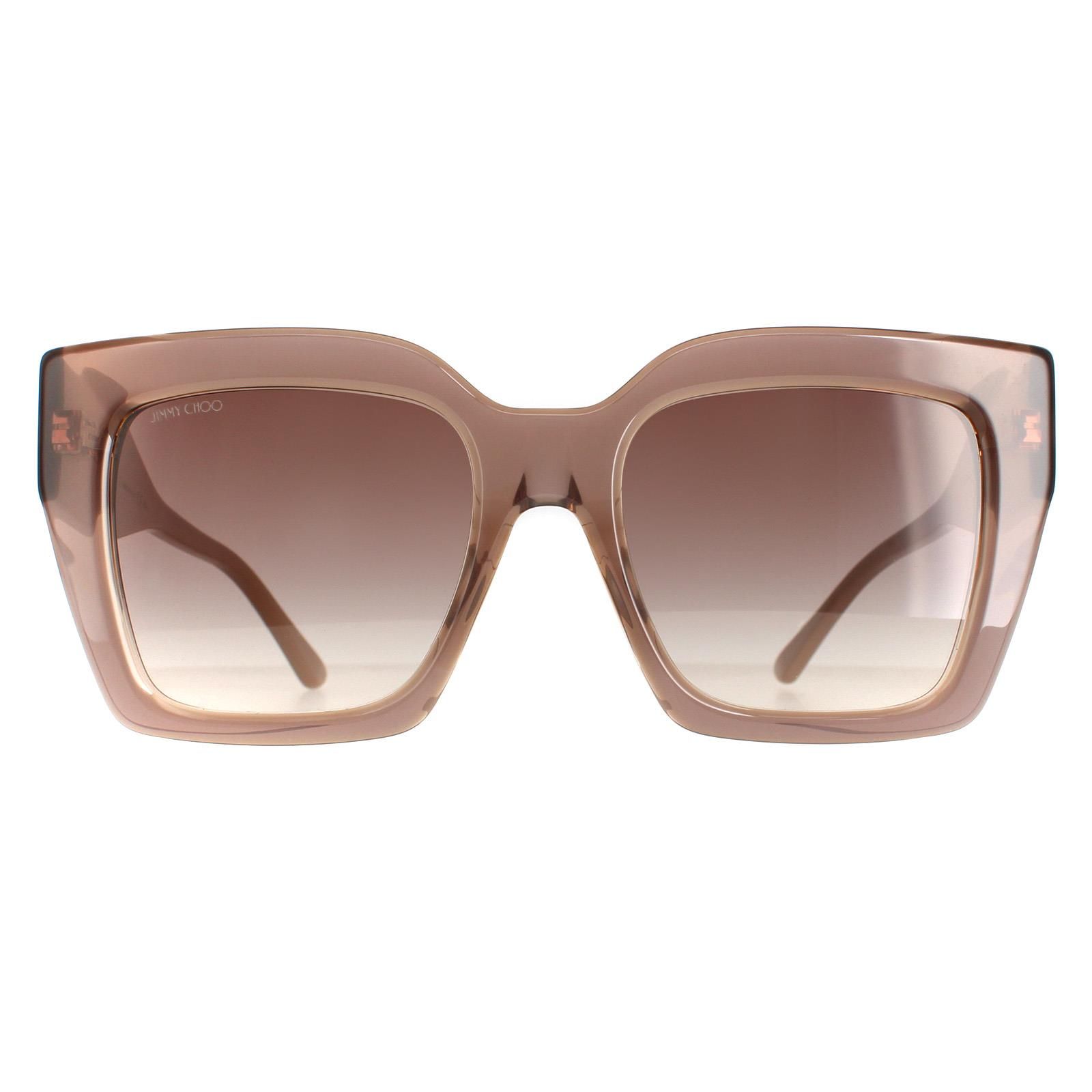 Jimmy Choo Square Womens Nude  Brown Gradient ELENI/G/S  Jimmy Choo are a square style crafted from lightweight acetate. Jimmy Choo's emblem is engraved into the temples for brand authenticity