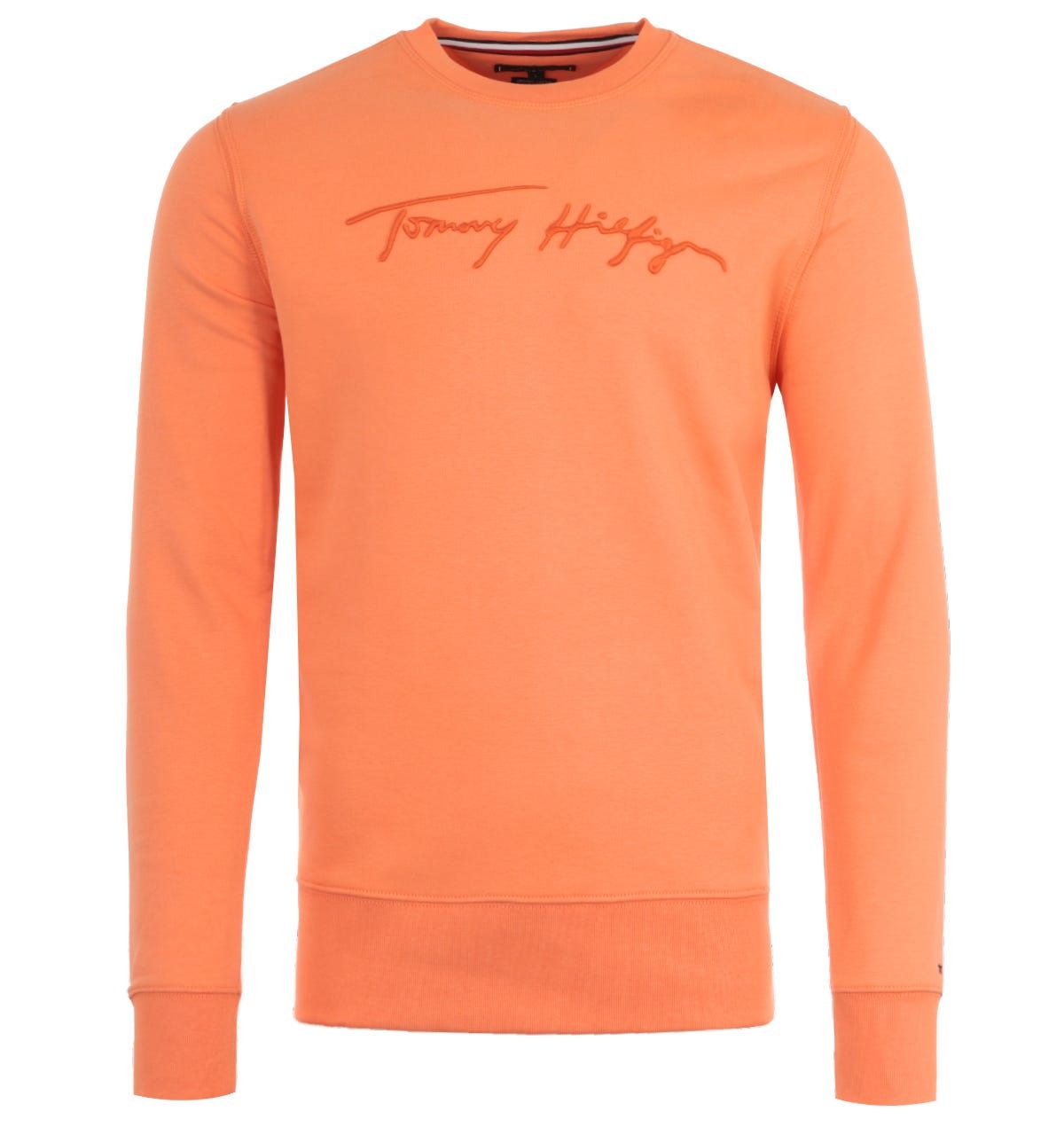 Tommy Hilfiger Signature Logo Organic Cotton Sweatshirt - Summer Sunset