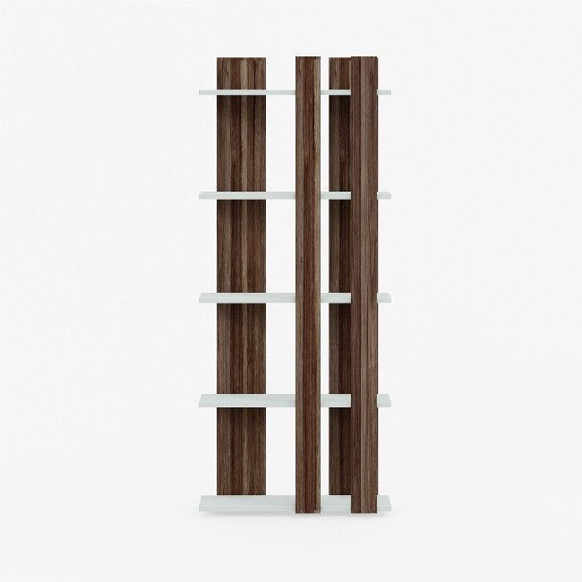 This modern and functional bookcase is the perfect solution for storing your books and furnishing your home in style. Thanks to its design it is ideal for the living area, the sleeping area of the house and the office. Easy-to-clean and easy-to-assemble assembly, kit included. Color: Wallnut, White | Product Dimensions: W75xD20xH180 cm | Material: Melamine Chipboard | Product Weight: 19,2 Kg | Supported Weight: | Packaging Weight: 21,6 Kg | Number of Boxes: 1 | Packaging Dimensions: W28xD12,5xH190 cm.