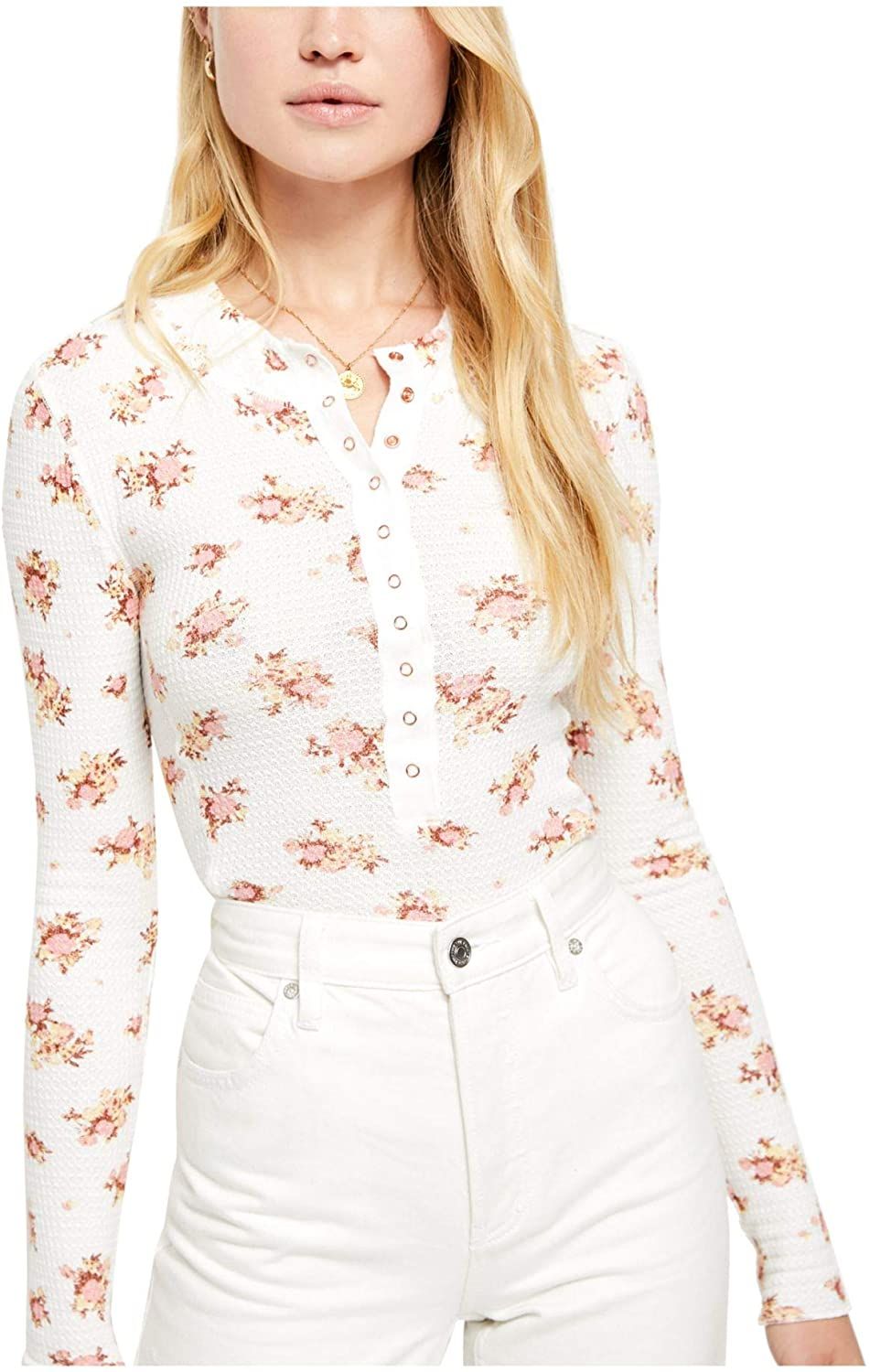 Color: Whites Size Type: Regular Size (Women's): M Sleeve Length: Long Sleeve Type: T-Shirt Style: Knit Top Neckline: Round Neck Pattern: Floral Theme: Colorful Material: Rayon