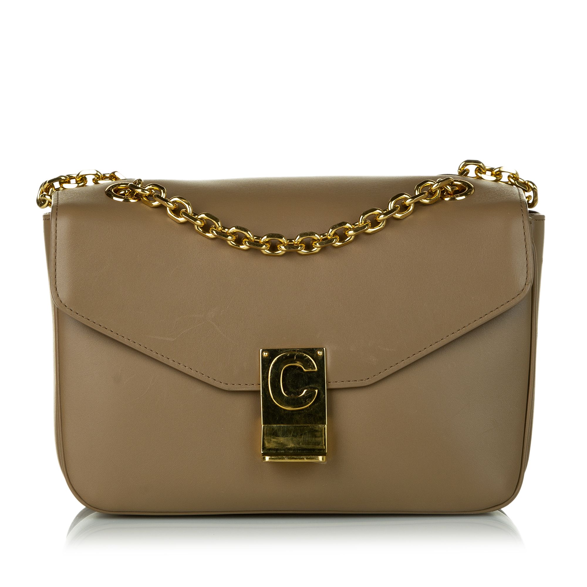 Vintage Celine C Bag Leather Crossbody Bag Brown