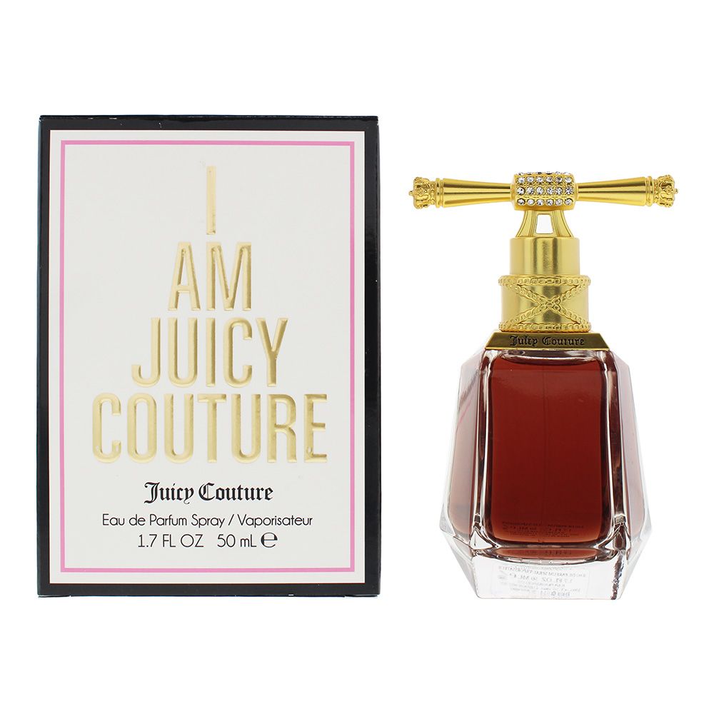 I Am Juicy Couture Perfume by Juicy Couture, This exquisite fruity floral was created by the house of juicy couture with perfumer dora baghriche arnaud and released in 2014. A sweet addition to your perfume collection or as your signature perfume. Hints of a tropical oasis combined with the flowery bouquet creates a scent to remember.