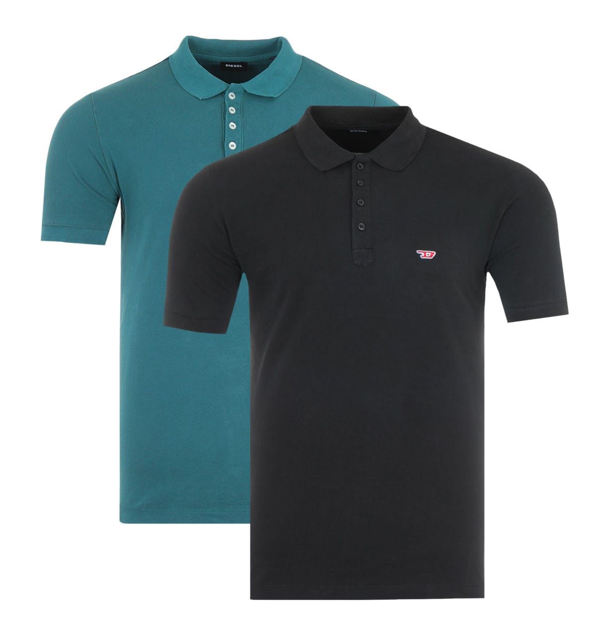 Crafted from pure cotton pique, this classic polo shirt from Diese is the ideal piece to refresh your polo shirt collection. Featuring a rib-knit collar, four button placket and shorts sleeves with rib-knit cuffs. Finished with a \D\ Diesel logo embroidered at the chest.Two Pack, Regular Fit, Pure Cotton Pique, Rib-knit Spread Collar, Four Button Placket, Short Sleeves with Rib-knit Cuffs, Diesel Branding. Style & Fit:Regular Fit, Fits True to Size. Composition & Care:100% Cotton, Machine Wash.