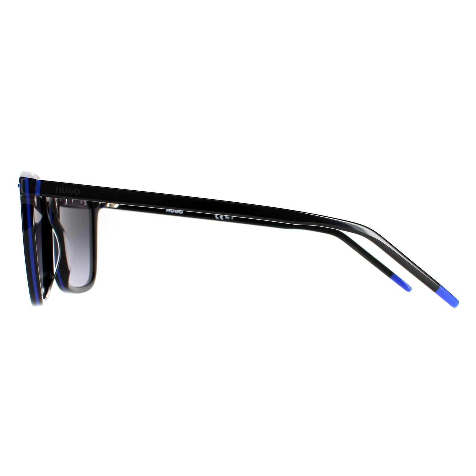 Hugo by Hugo Boss Square Mens Black Blue Dark Grey Gradient HG 1168/S  Hugo by Hugo Boss are a simple square style made from lightweight and comfortable acetate with super slim temples finished with the Hugo logo.