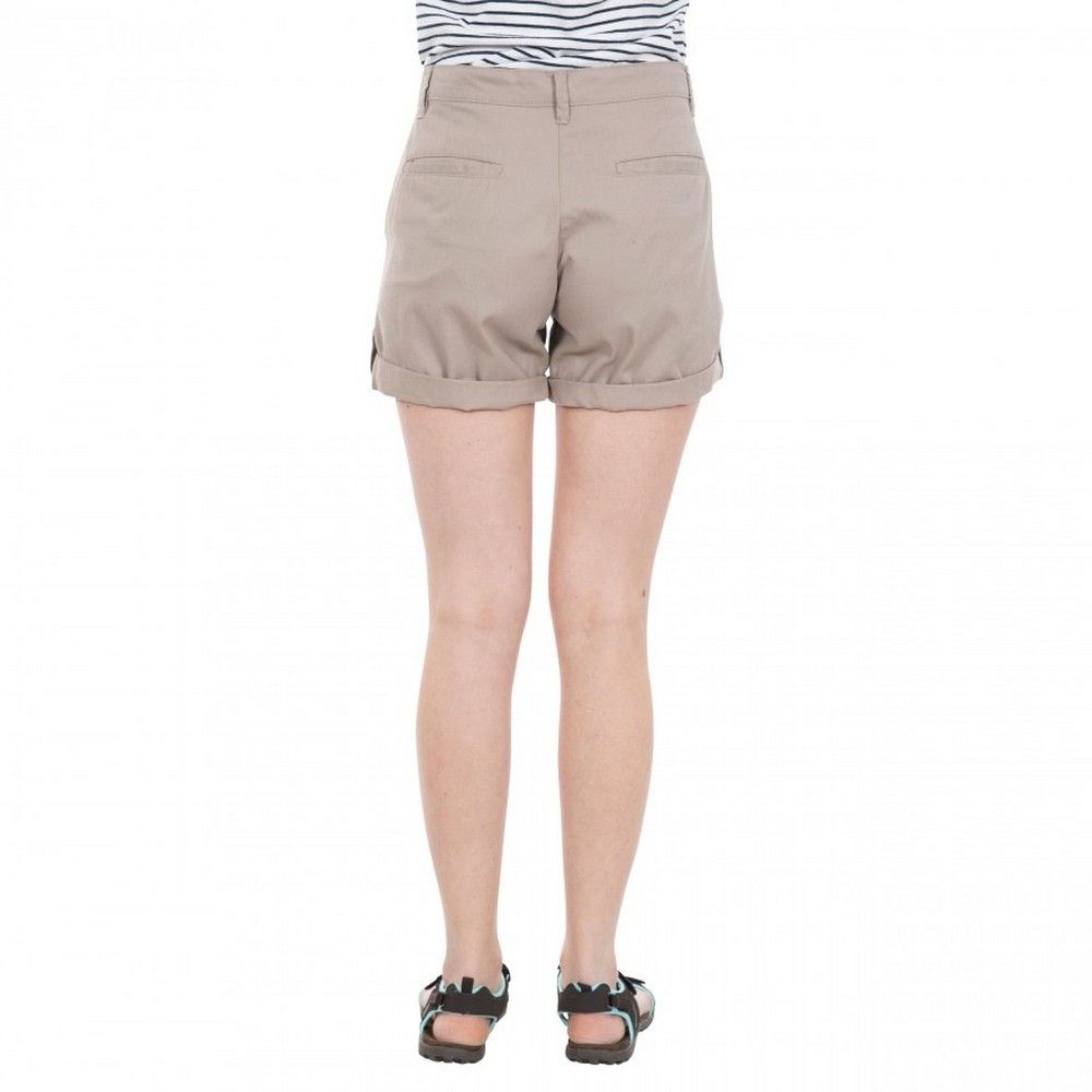 Flat waist with belt loops. Side entry pockets. 2 rear pockets. Turn-ups at hem. Breathable. 100% Cotton. Trespass Womens Waist Sizing (approx): XS/8 - 25in/66cm, S/10 - 28in/71cm, M/12 - 30in/76cm, L/14 - 32in/81cm, XL/16 - 34in/86cm, XXL/18 - 36in/91.5cm.