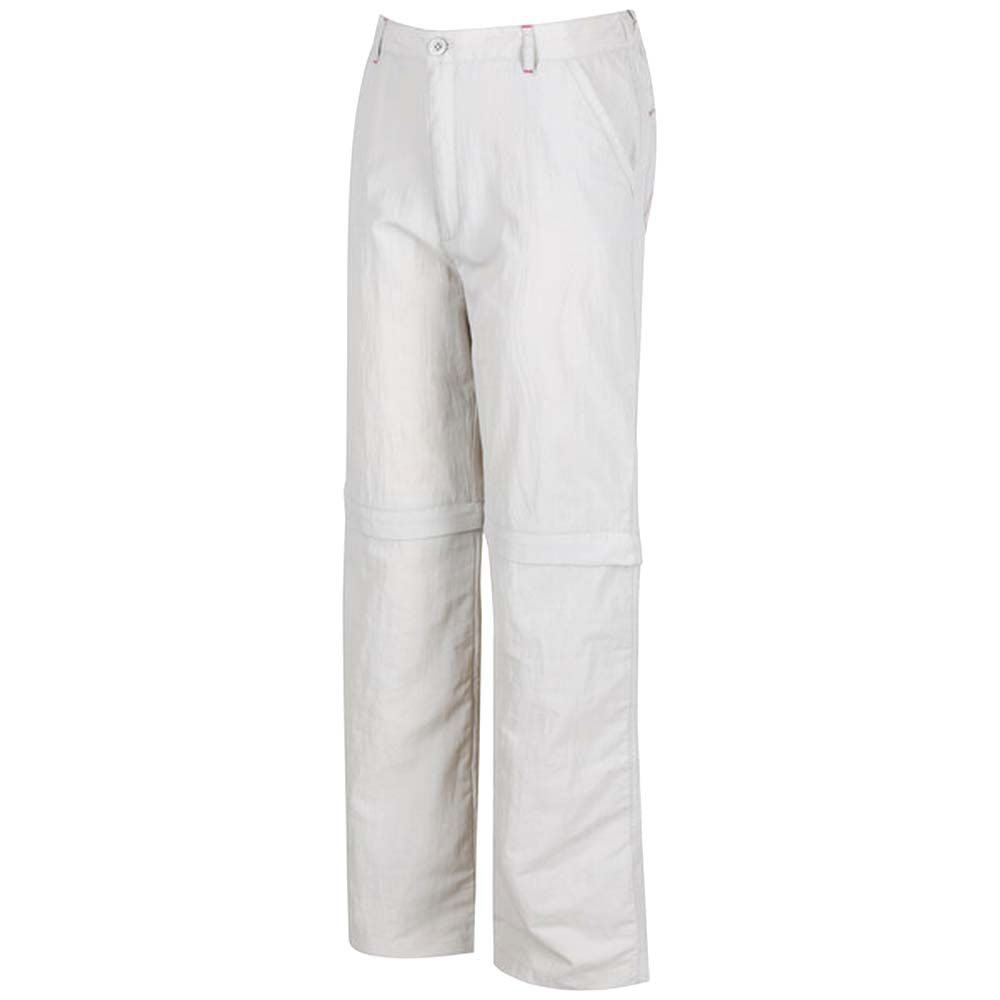 Boys zip-off trousers. Lightweight, showerproof and multi pocketed. Part-elasticated waist with button adjustment system. Quick drying and crease resistant fabric. 100% Polyamide. Regatta Kids Sizing (waist approx): 2 Years (52-53cm), 3-4 Years (53-54cm), 5-6 Years (55-57cm), 7-8 Years (58-60cm), 9-10 Years (61-64cm), 11-12 Years (65-67cm), 26 (68-70cm), 28 (70-72cm).