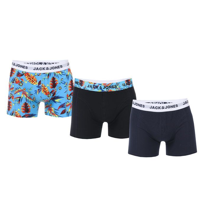 Jack & Jones shorts met print voor heren, set van 3, marineblauw