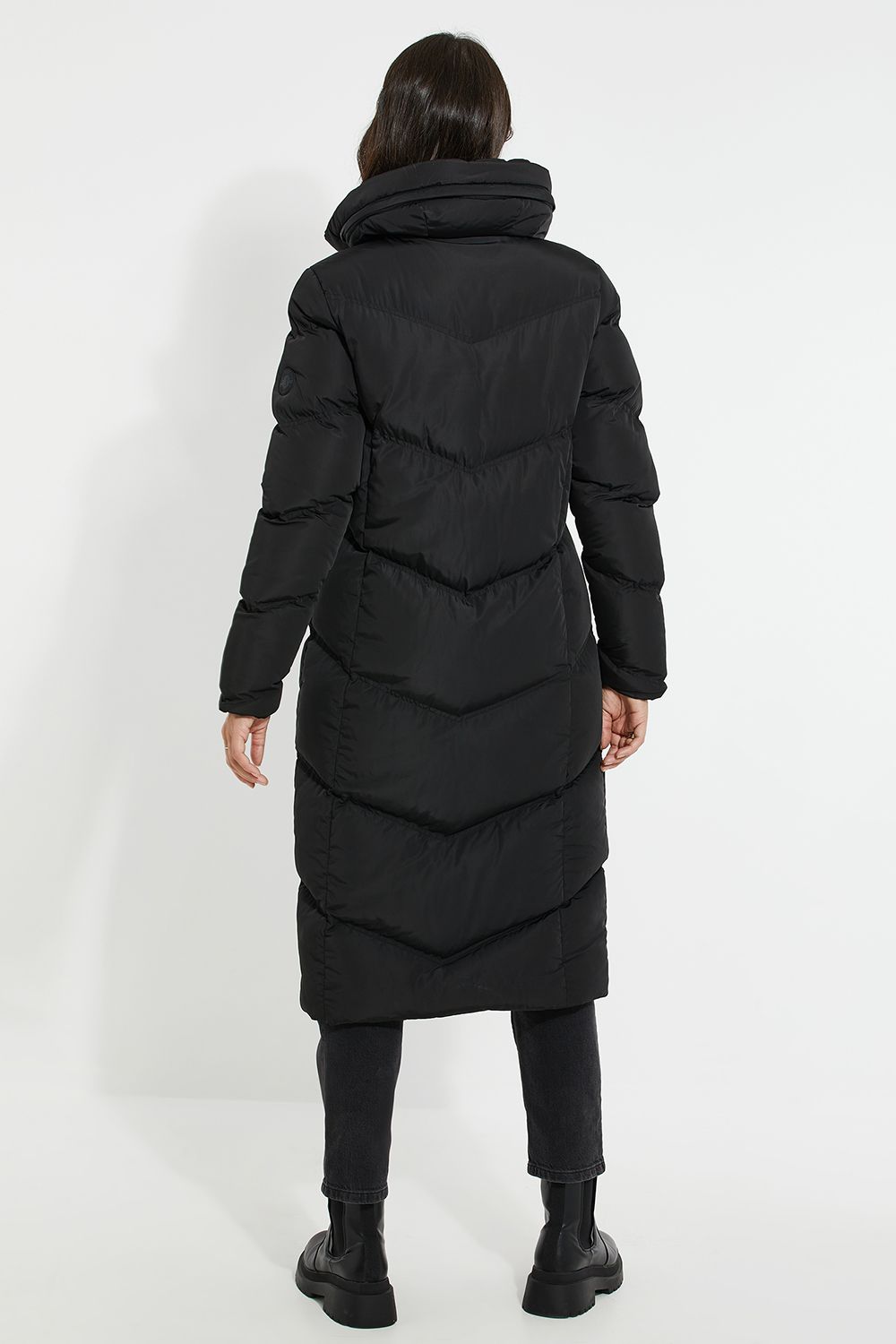 'Jotta' Longline Funnel Neck Padded Jacket