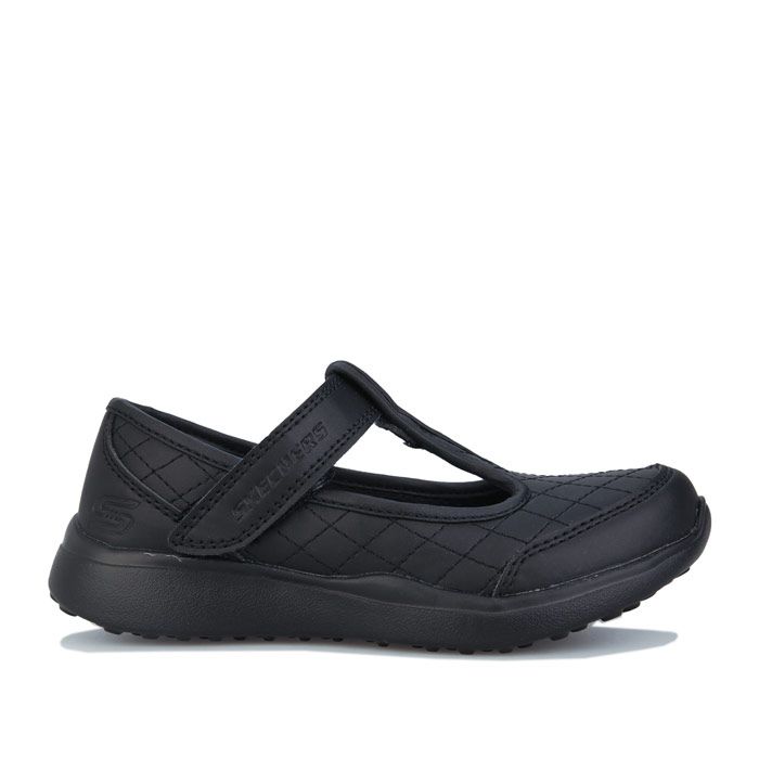 Girls' Skechers Junior Microstrides School Shoes in Black