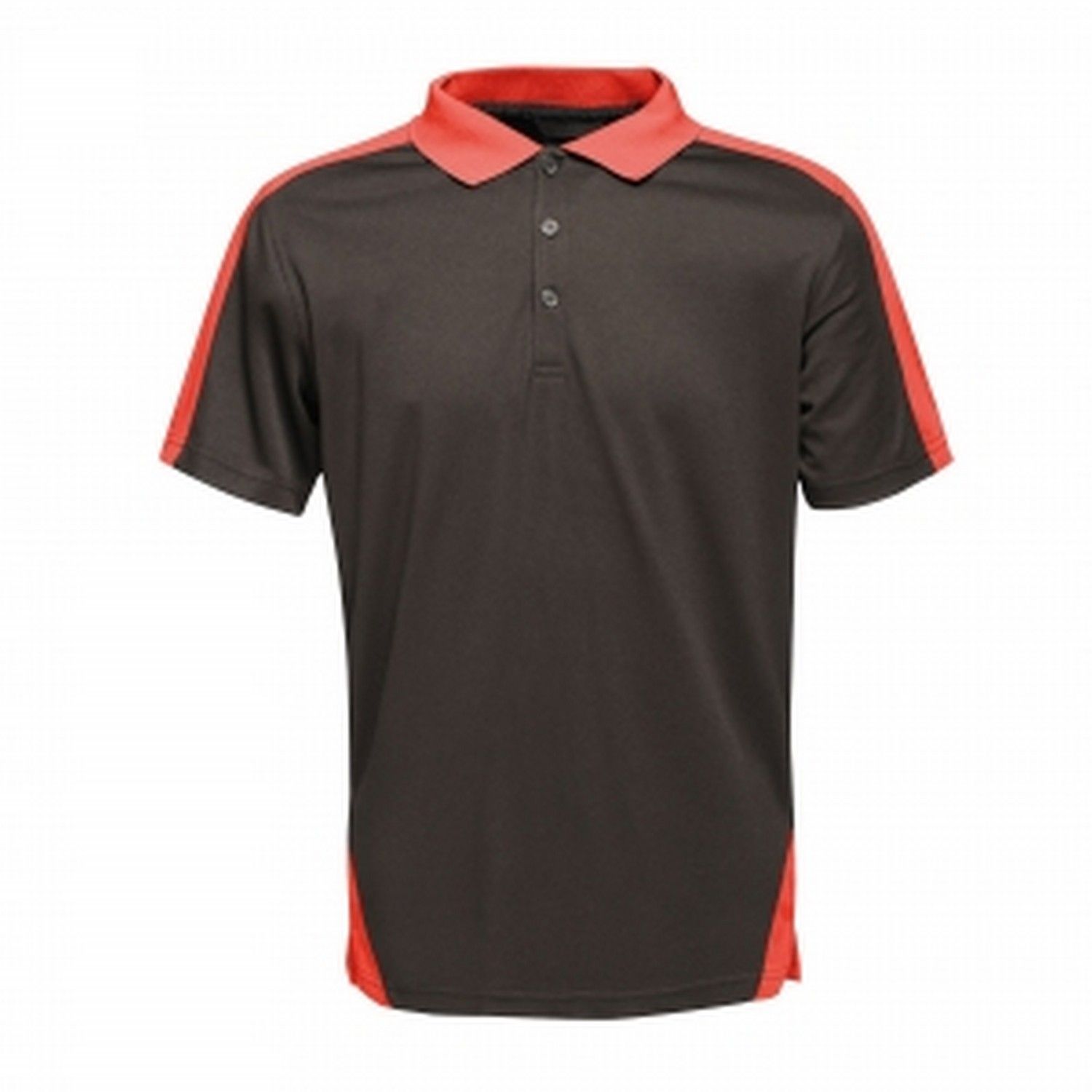 Regatta Mens Contrast Coolweave Polo Shirt (Black/Classic Red)