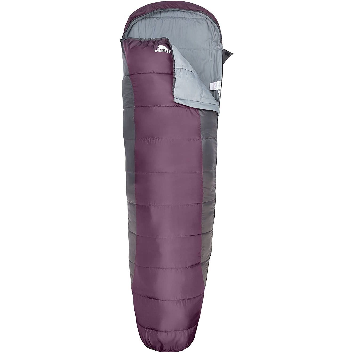 2 Season sleeping bag. Size: 230 x 85 x 55cm. Water repellent polyester shell & lightweight polycotton hollowfibre filling. 2 Way zipper.